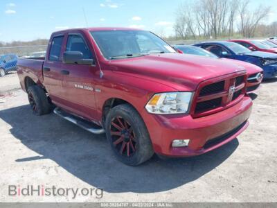 2012 RAM 1500 ST, темно-бордовый — VIN 1C6RD7FT6CS324768, IAAI