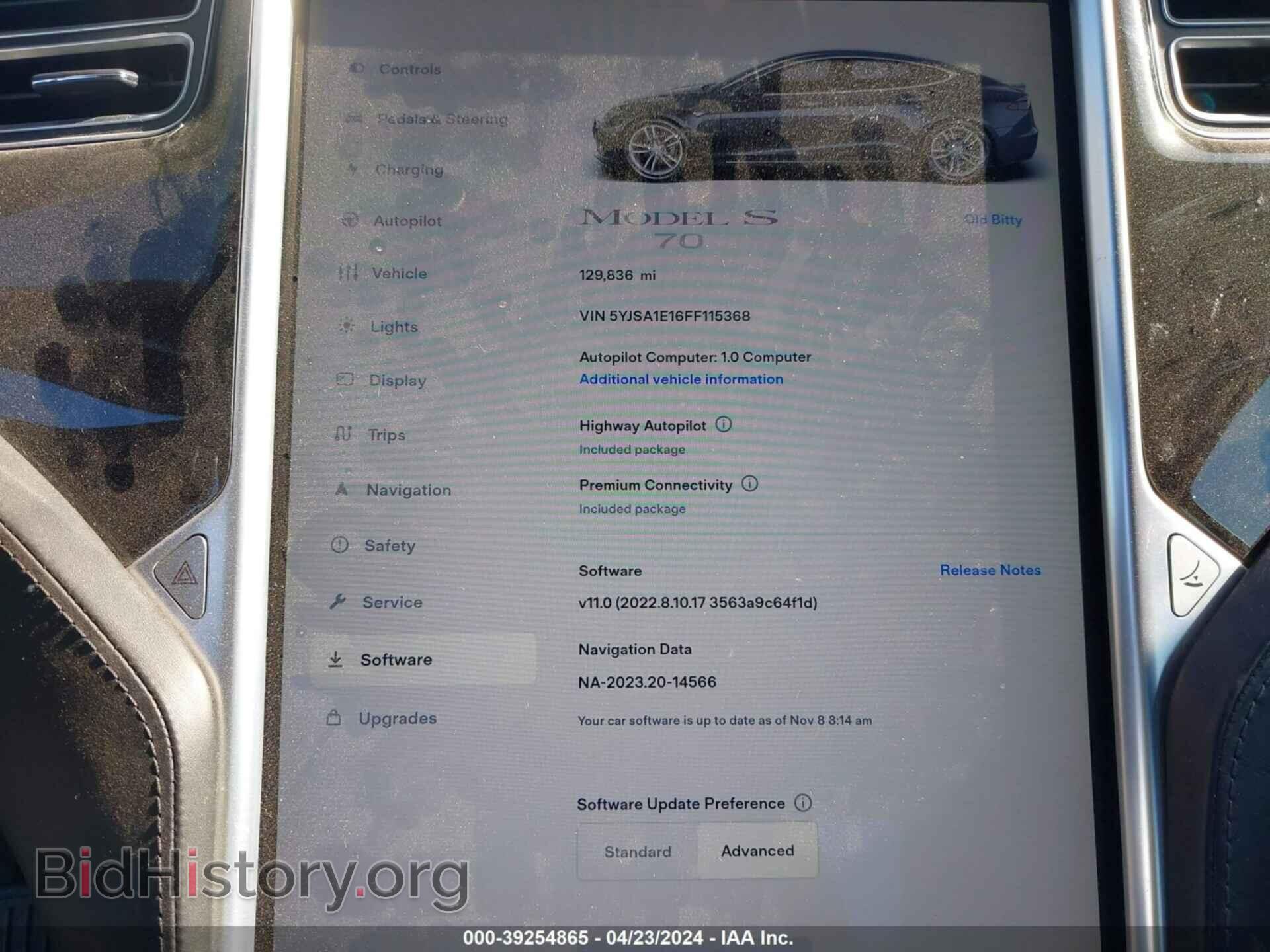2015 TESLA MODEL S - VIN: 5YJSA1E16FF115368 - Фото 9