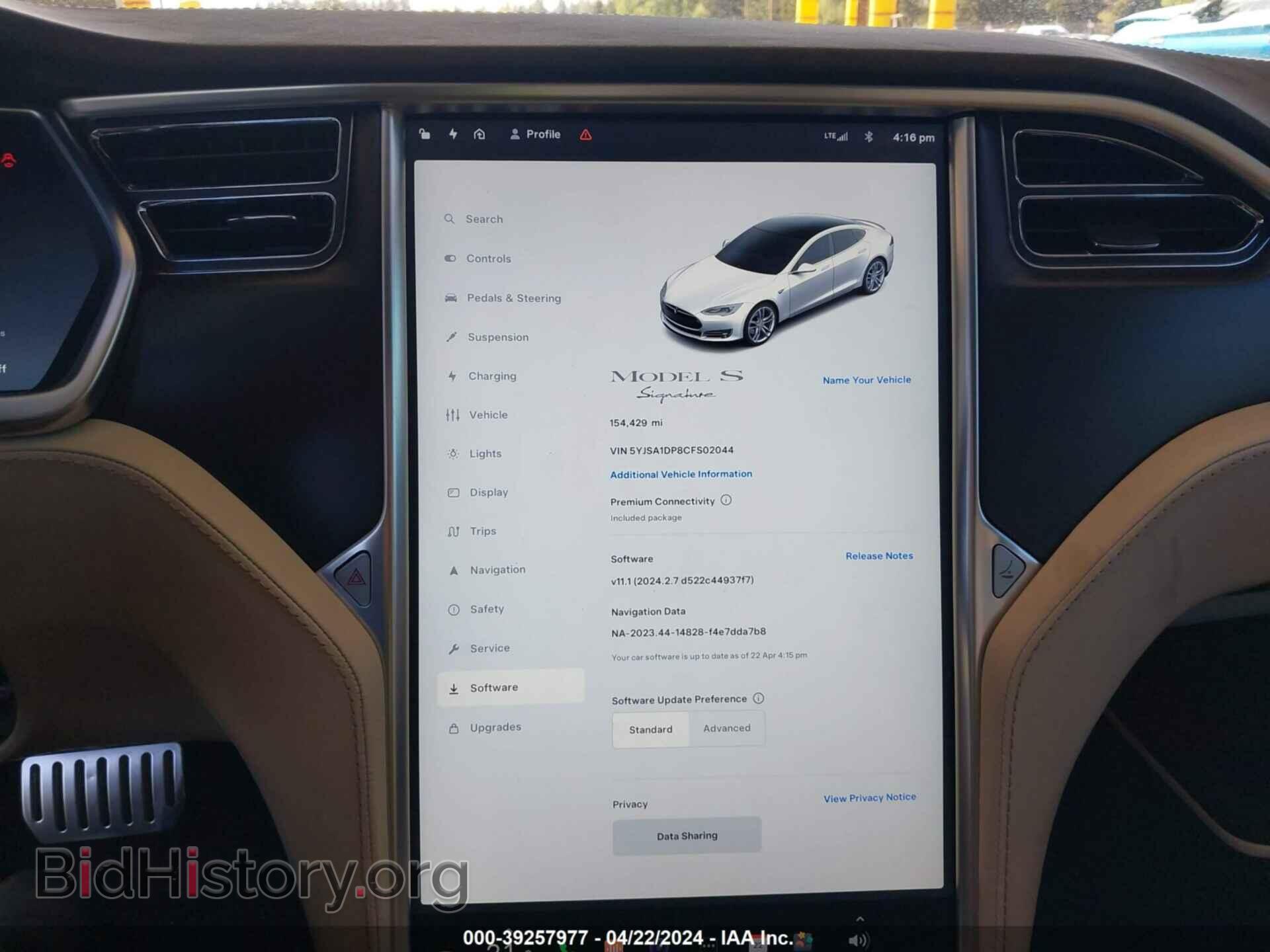 2012 TESLA MODEL S - VIN: 5YJSA1DP8CFS02044 - Photo 7