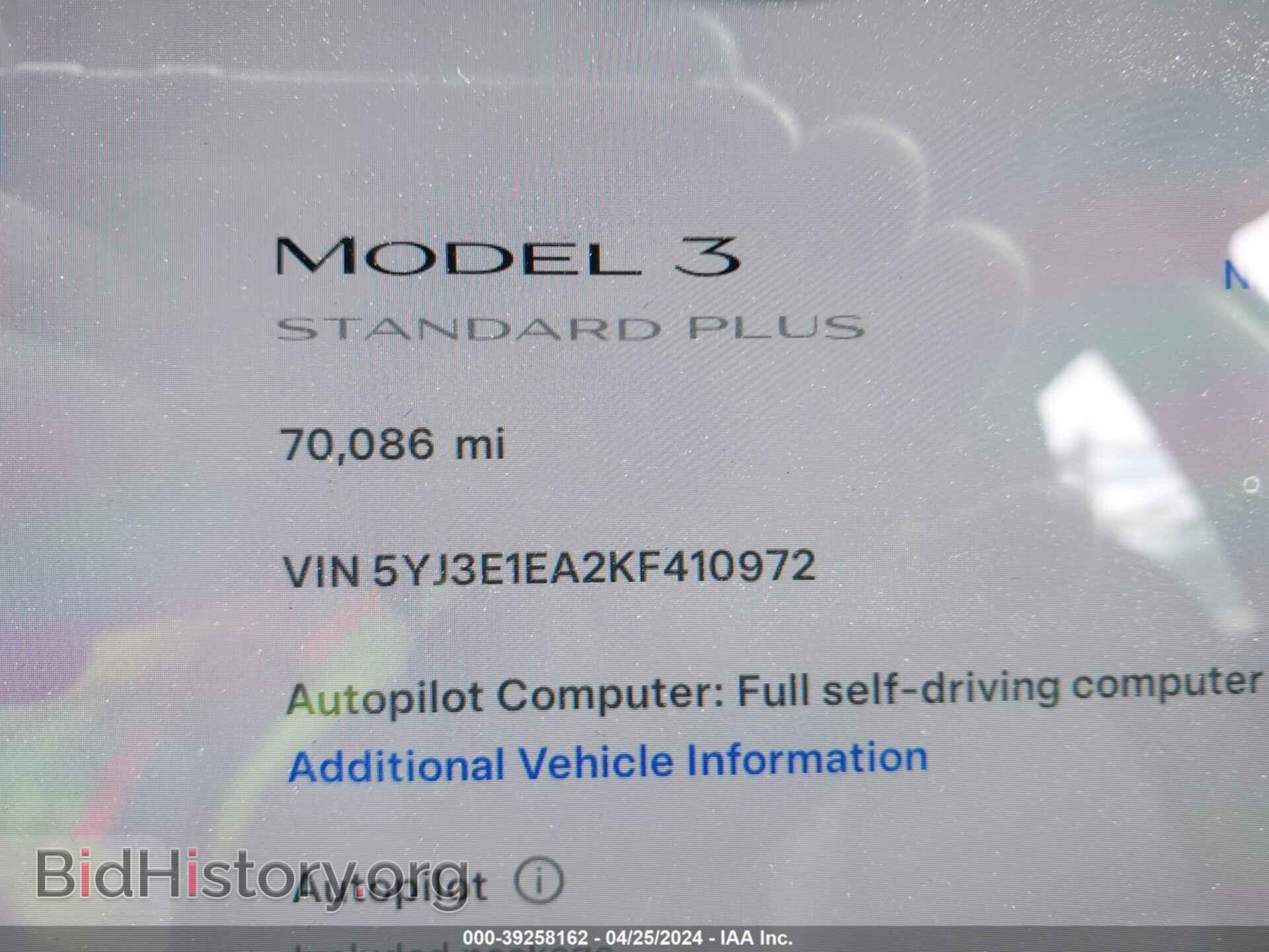 2019 TESLA MODEL 3 - VIN: 5YJ3E1EA2KF410972 - Фото 15