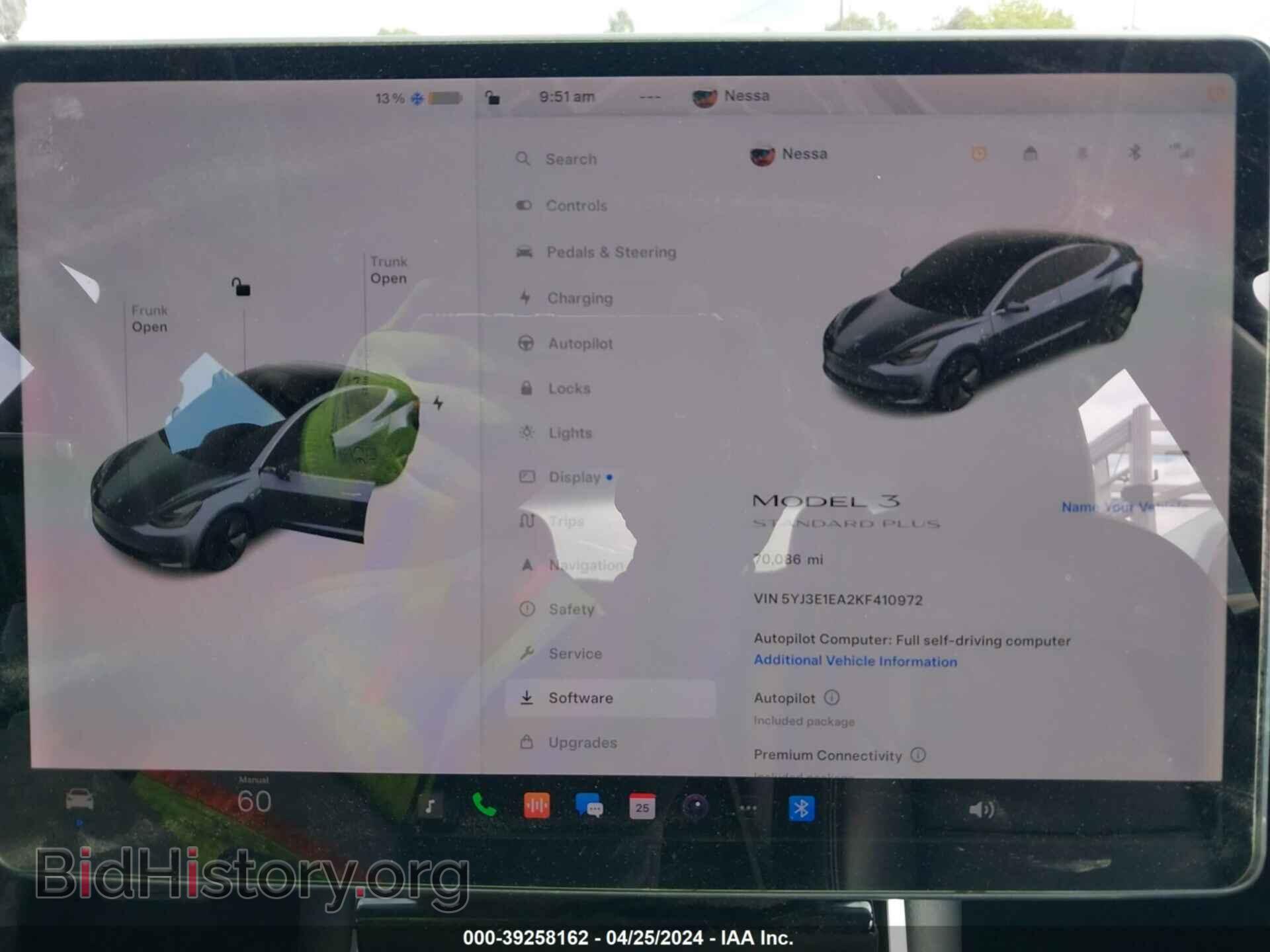 2019 TESLA MODEL 3 - VIN: 5YJ3E1EA2KF410972 - Фото 7