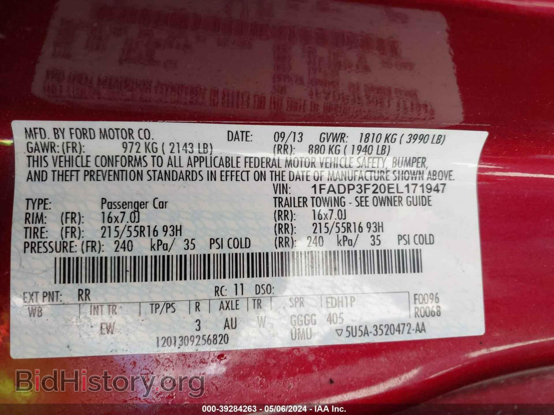 2014 FORD FOCUS - VIN: 1FADP3F20EL171947 - Photo 9