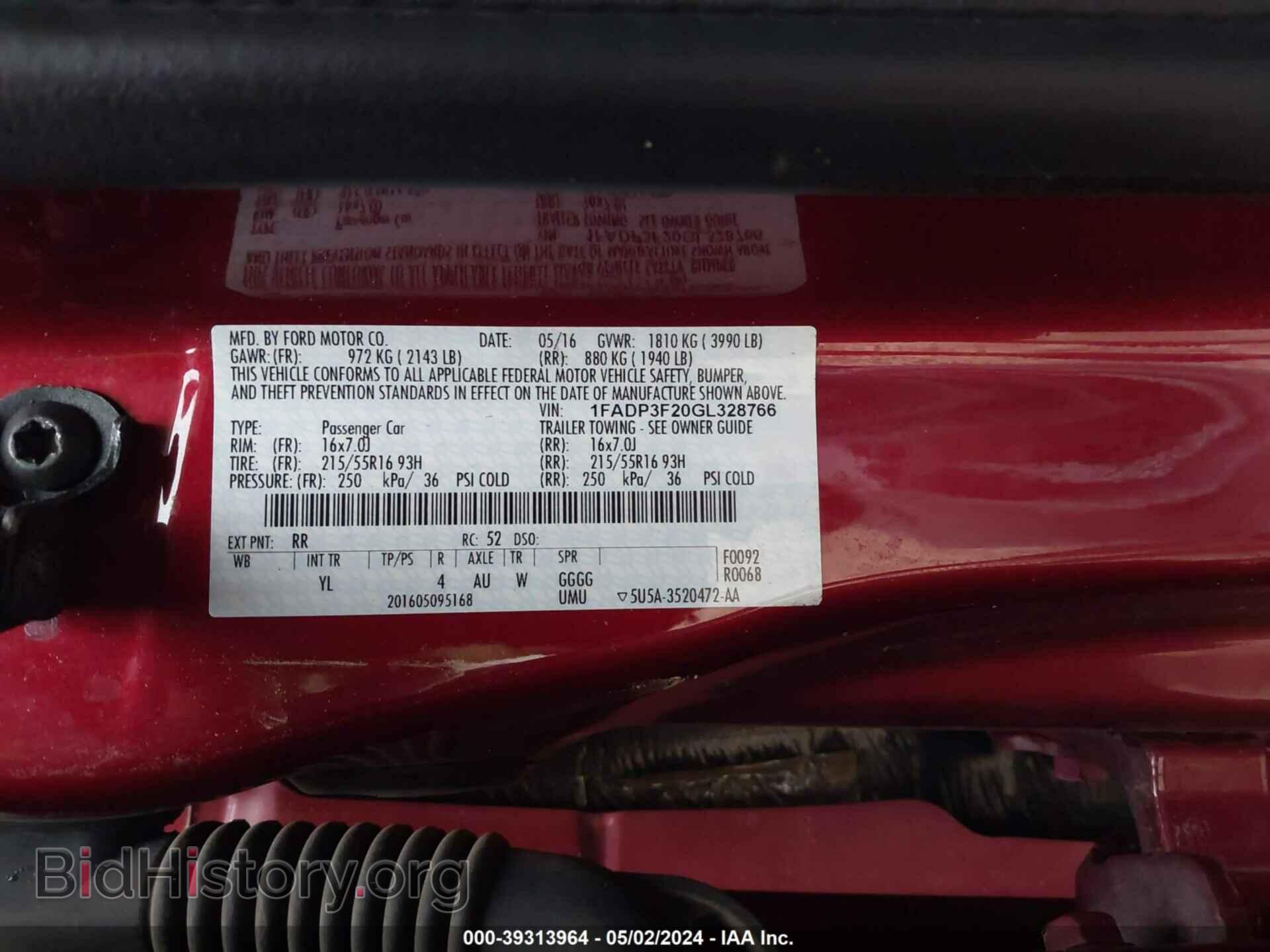 2016 FORD FOCUS - VIN: 1FADP3F20GL328766 - Photo 9