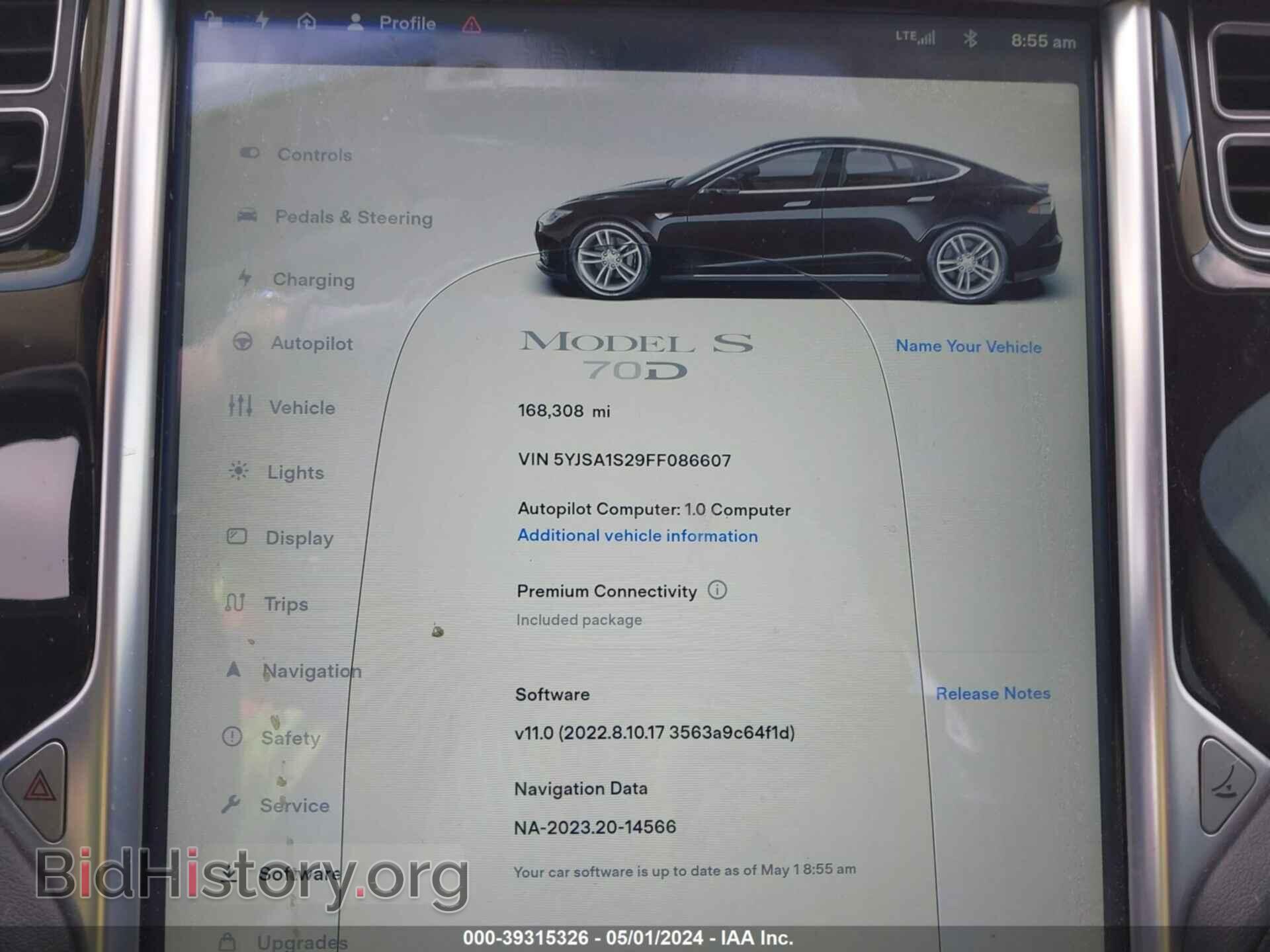 2015 TESLA MODEL S - VIN: 5YJSA1S29FF086607 - Фото 7