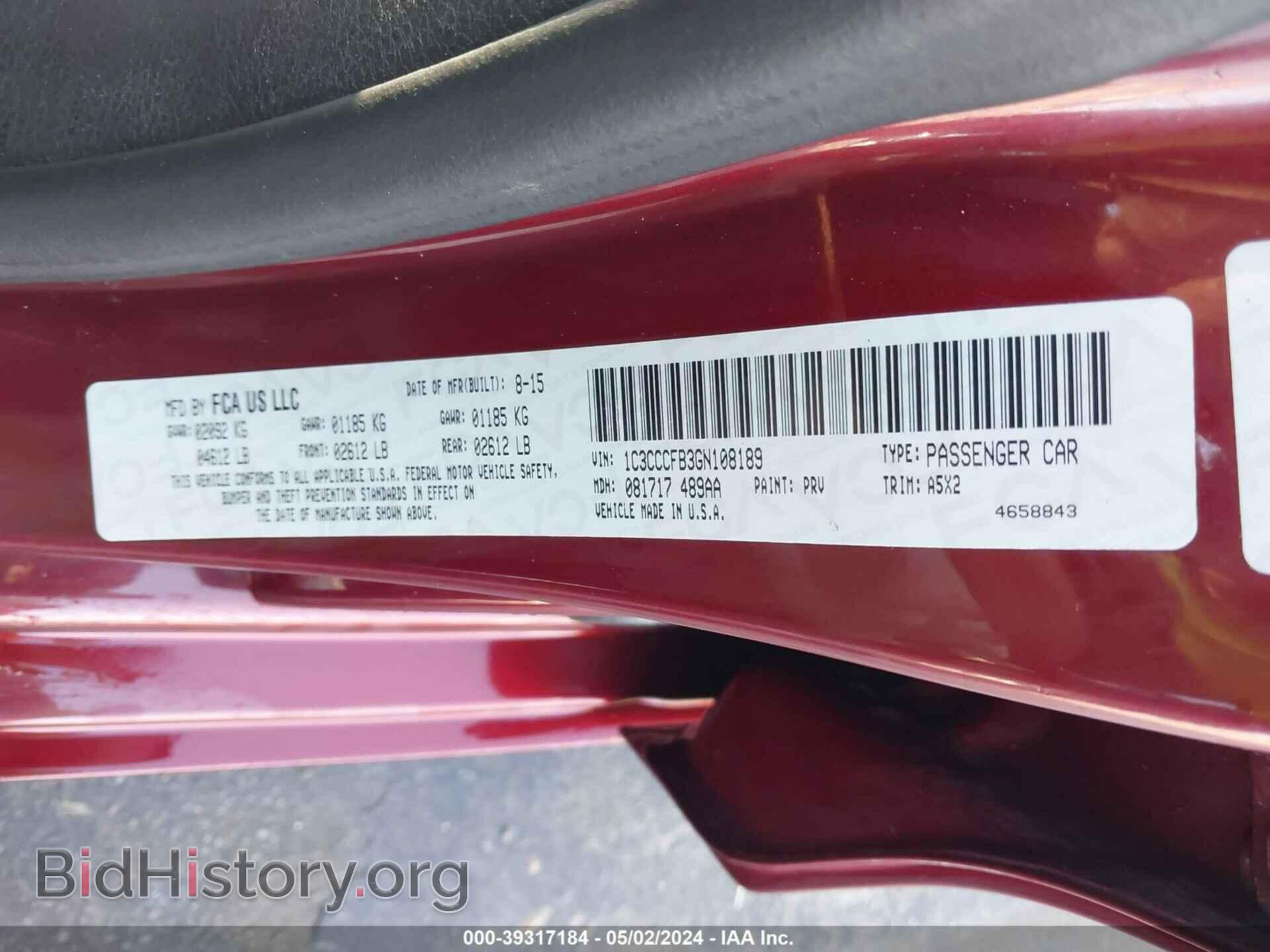 2016 CHRYSLER 200 - VIN: 1C3CCCFB3GN108189 - Photo 9