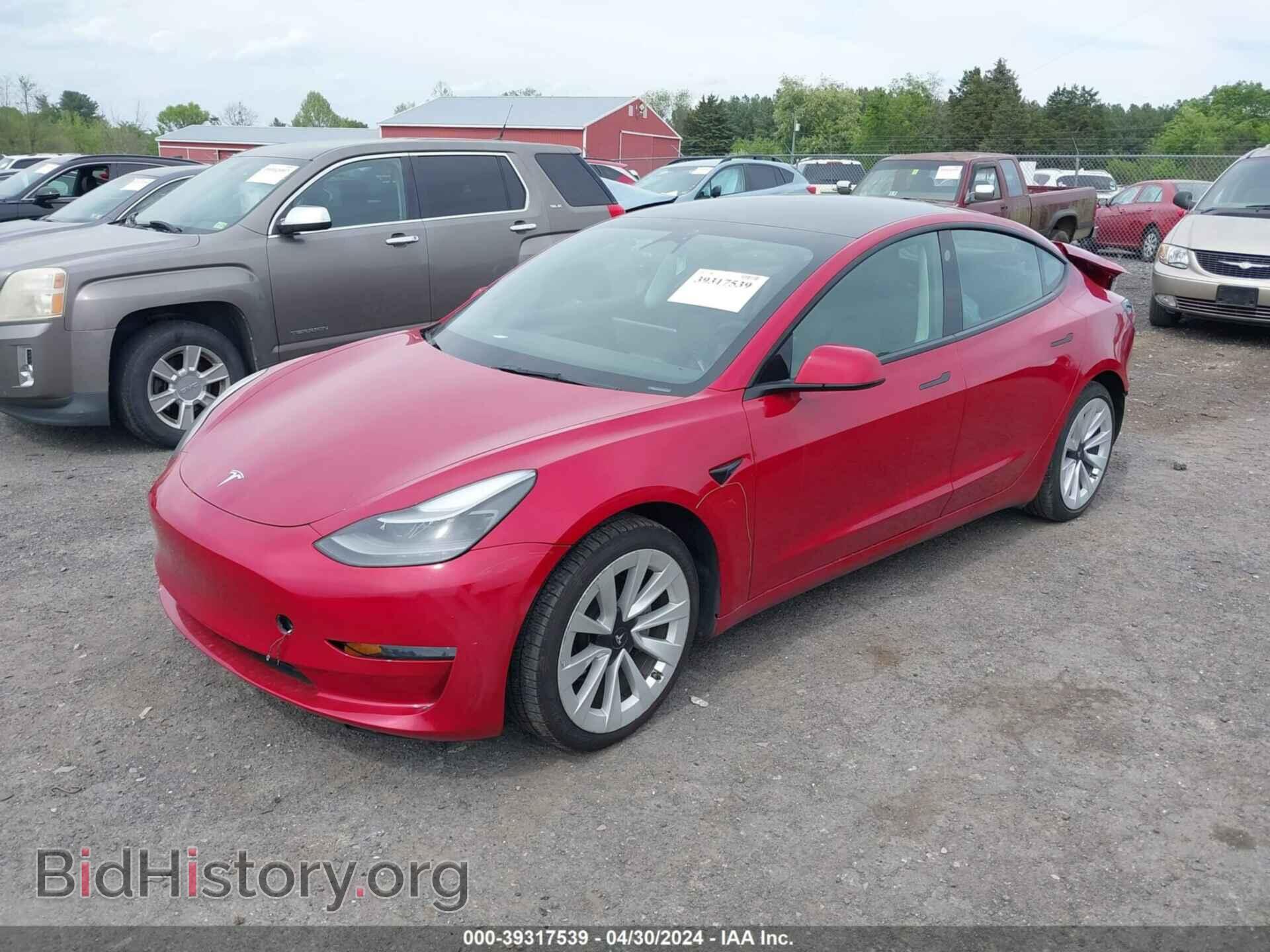 2022 TESLA MODEL 3 - VIN: 5YJ3E1EA2NF188308 - Фото 2