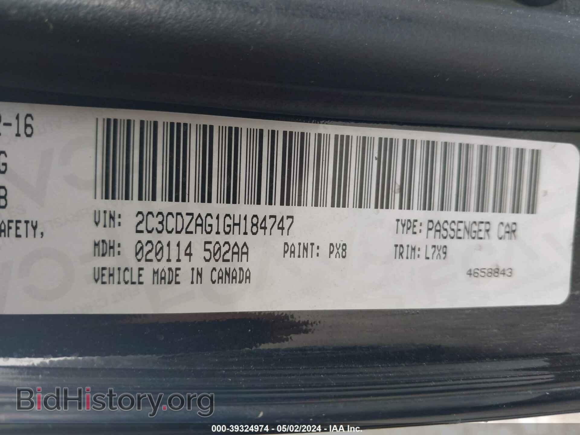2016 DODGE CHALLENGER - VIN: 2C3CDZAG1GH184747 - Photo 9