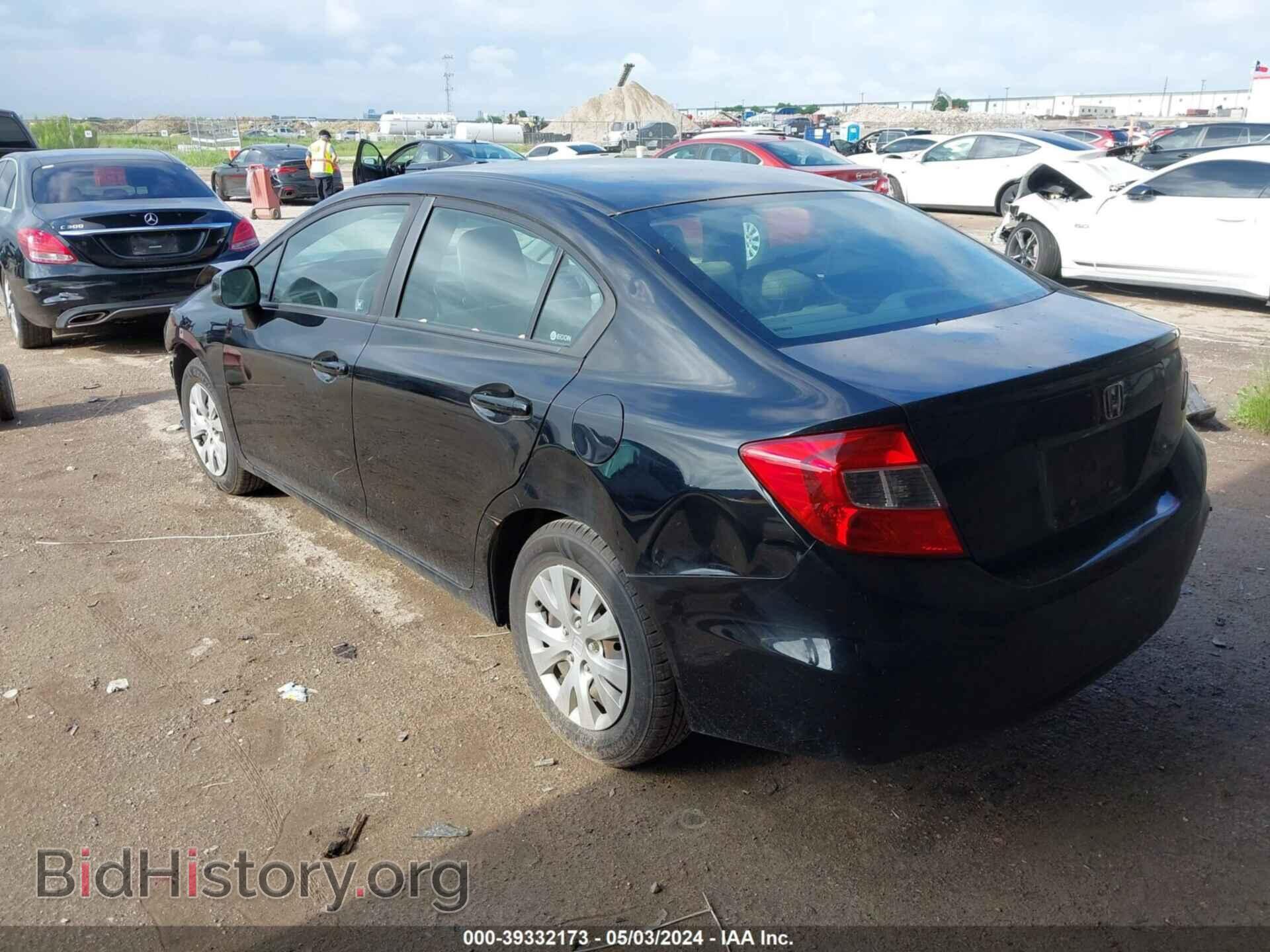 2012 HONDA CIVIC - VIN: 2HGFB2F51CH316625 - Фото 3