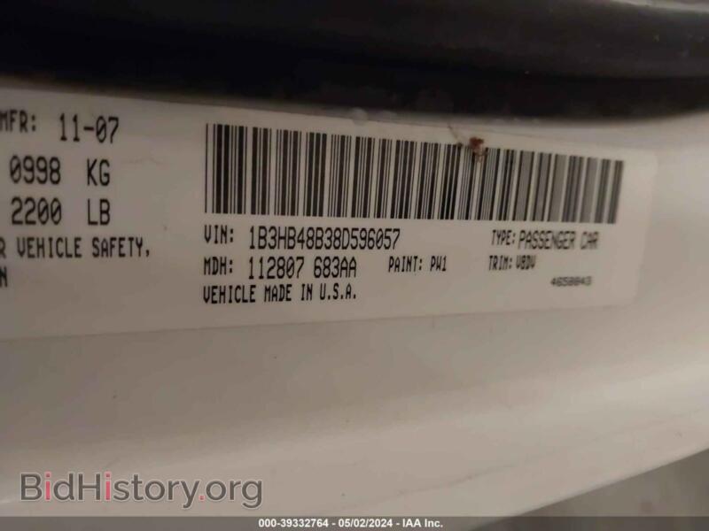 2008 Dodge CALIBER (VIN 1B3HB48B38D596057) — photo 9 of 17