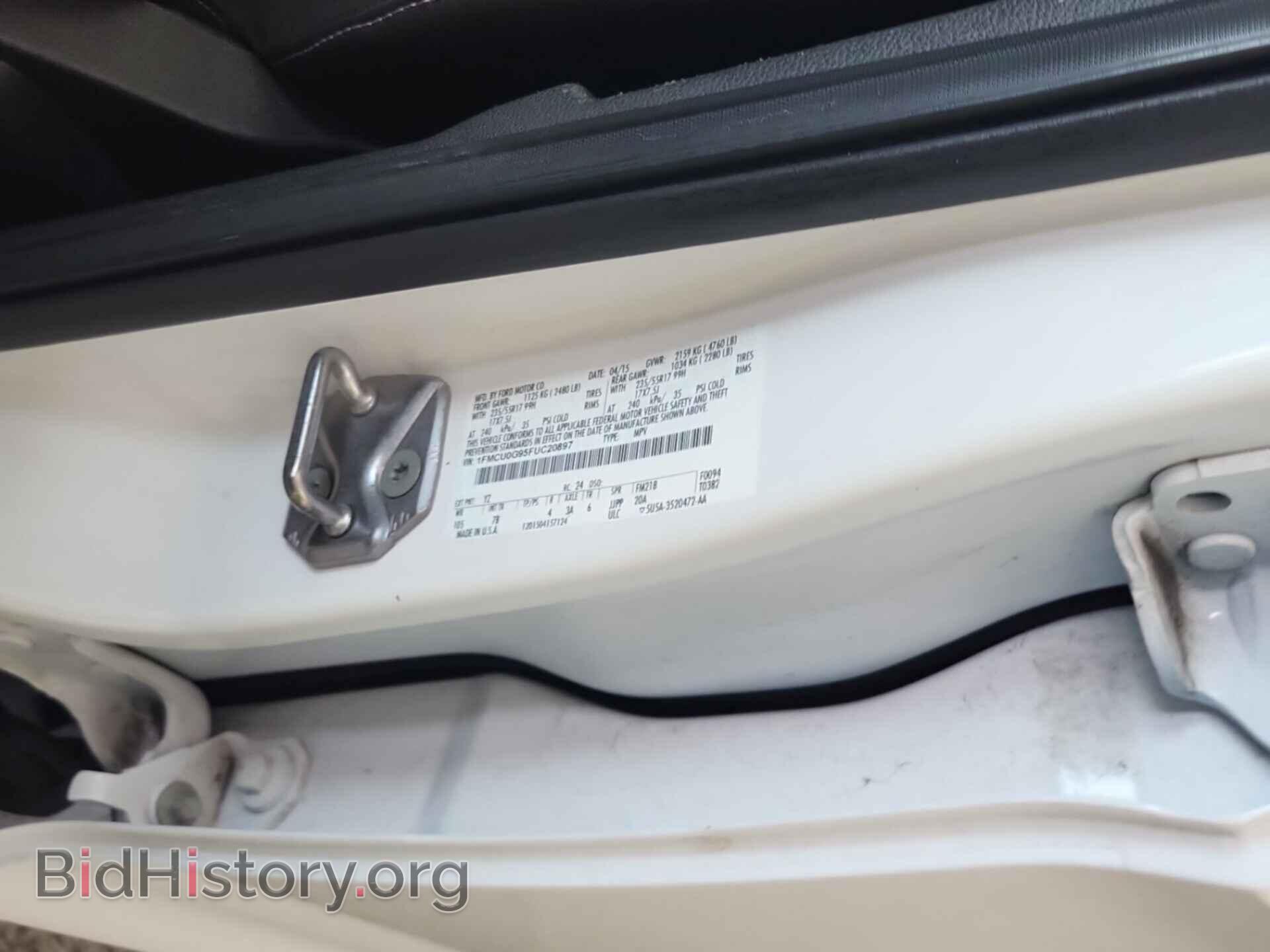 2015 FORD ESCAPE - VIN: 1FMCU0G95FUC20897 - Фото 23
