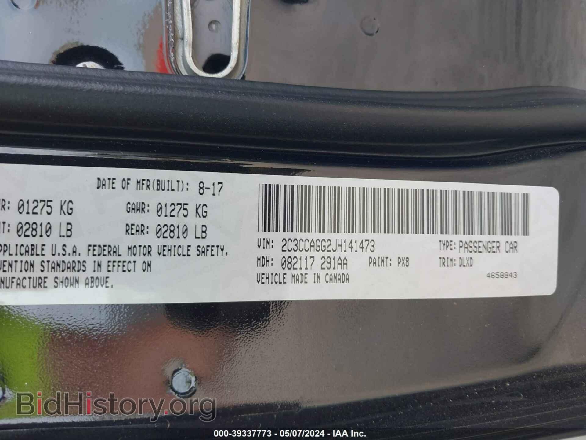 2018 CHRYSLER 300 - VIN: 2C3CCAGG2JH141473 - Фото 9
