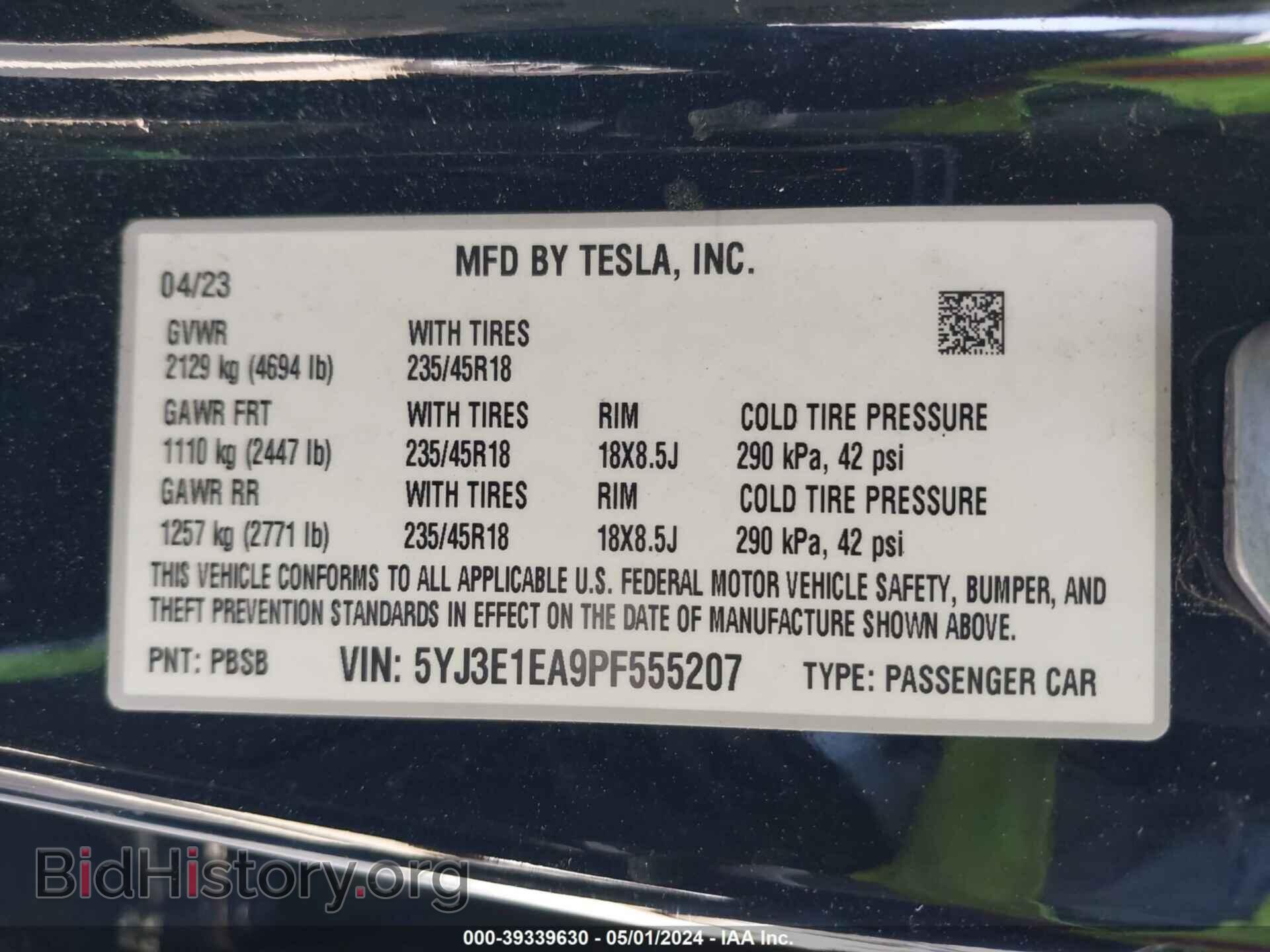 2023 TESLA MODEL 3 - VIN: 5YJ3E1EA9PF555207 - Фото 9