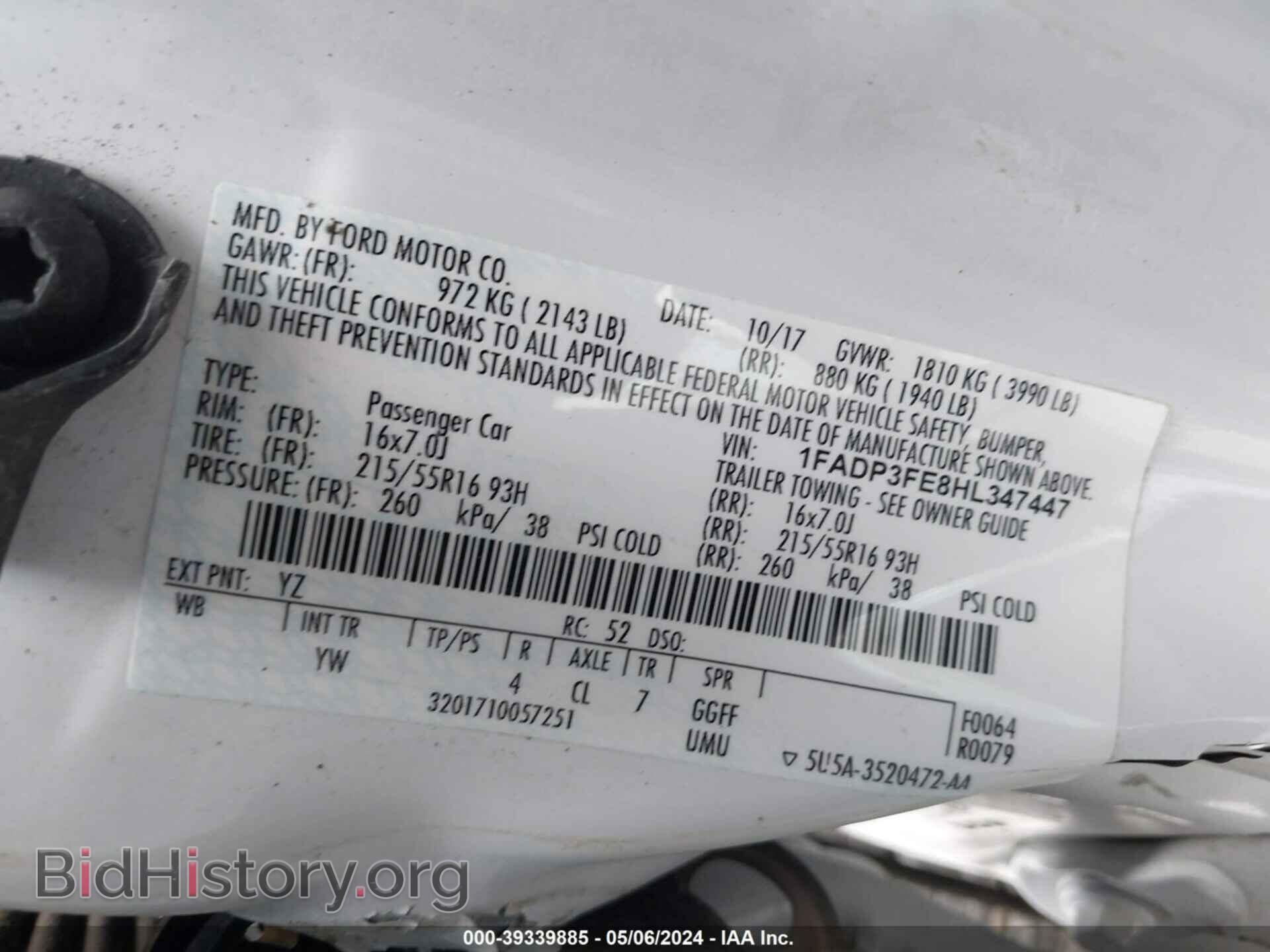 2017 FORD FOCUS - VIN: 1FADP3FE8HL347447 - Photo 9
