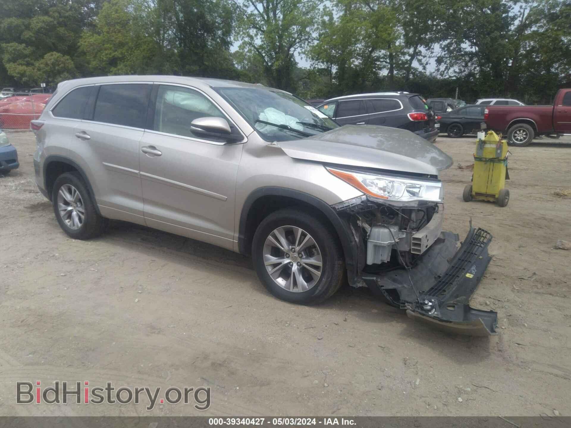 Photo 5TDZKRFH2FS050617 - TOYOTA HIGHLANDER 2015
