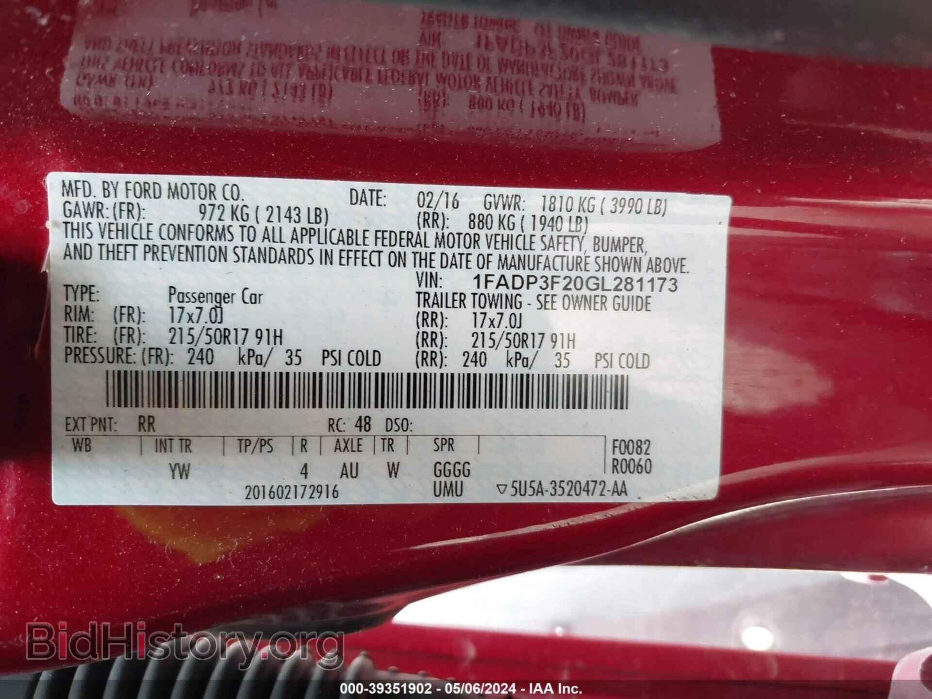 2016 FORD FOCUS - VIN: 1FADP3F20GL281173 - Photo 9