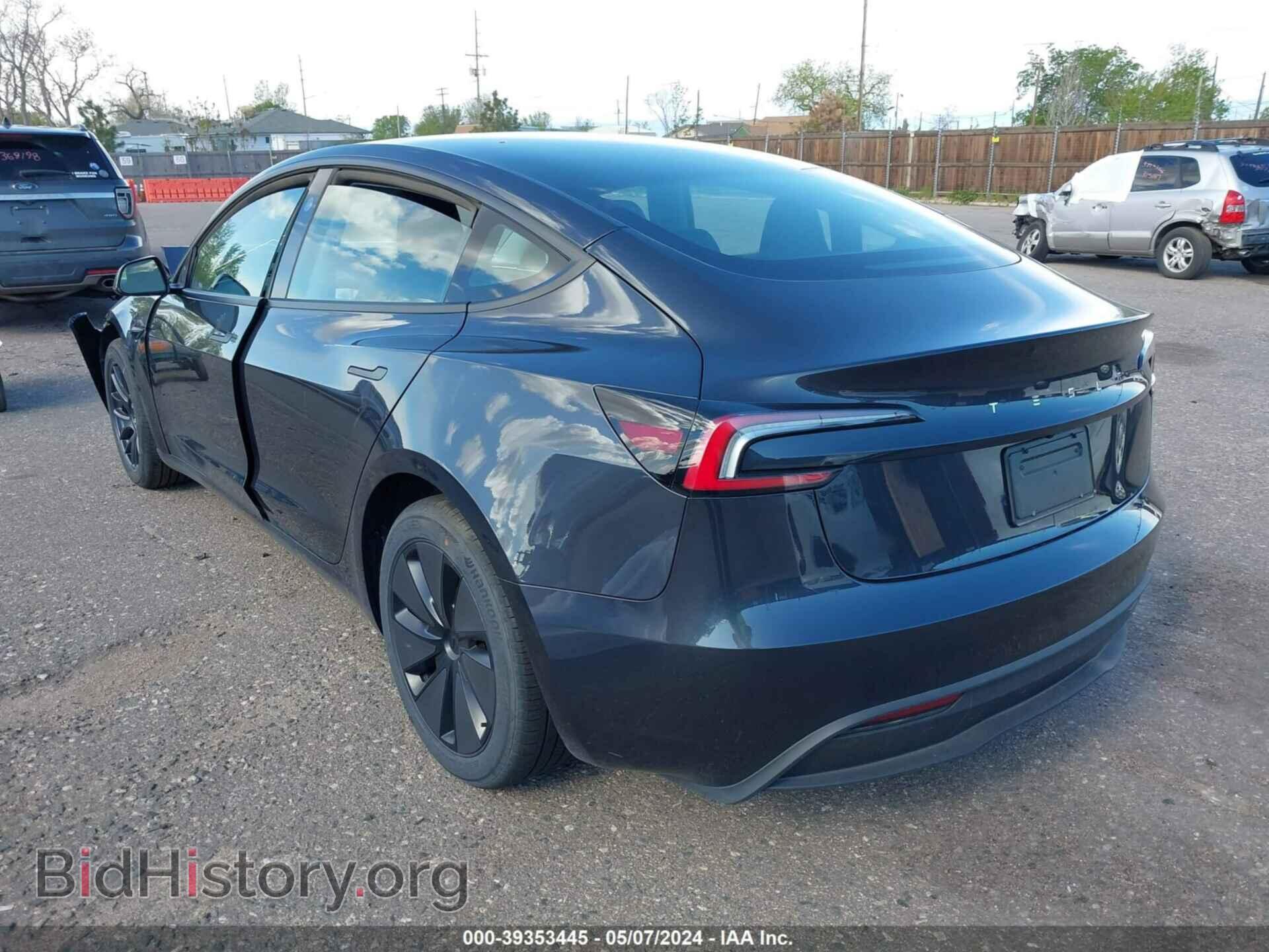2024 TESLA MODEL 3 - VIN: 5YJ3E1EA6RF722917 - Фото 3