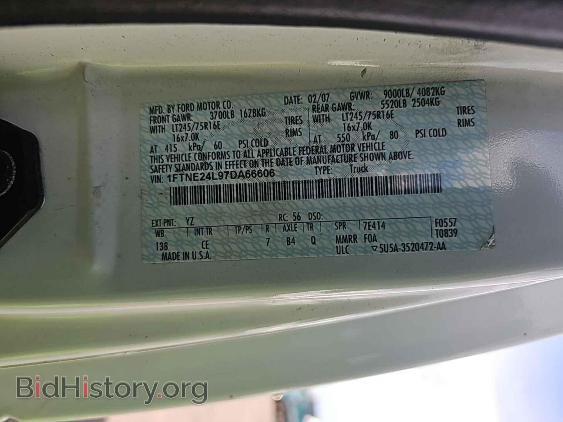 2007 FORD E-250 - VIN: 1FTNE24L97DA66606 - Фото 23