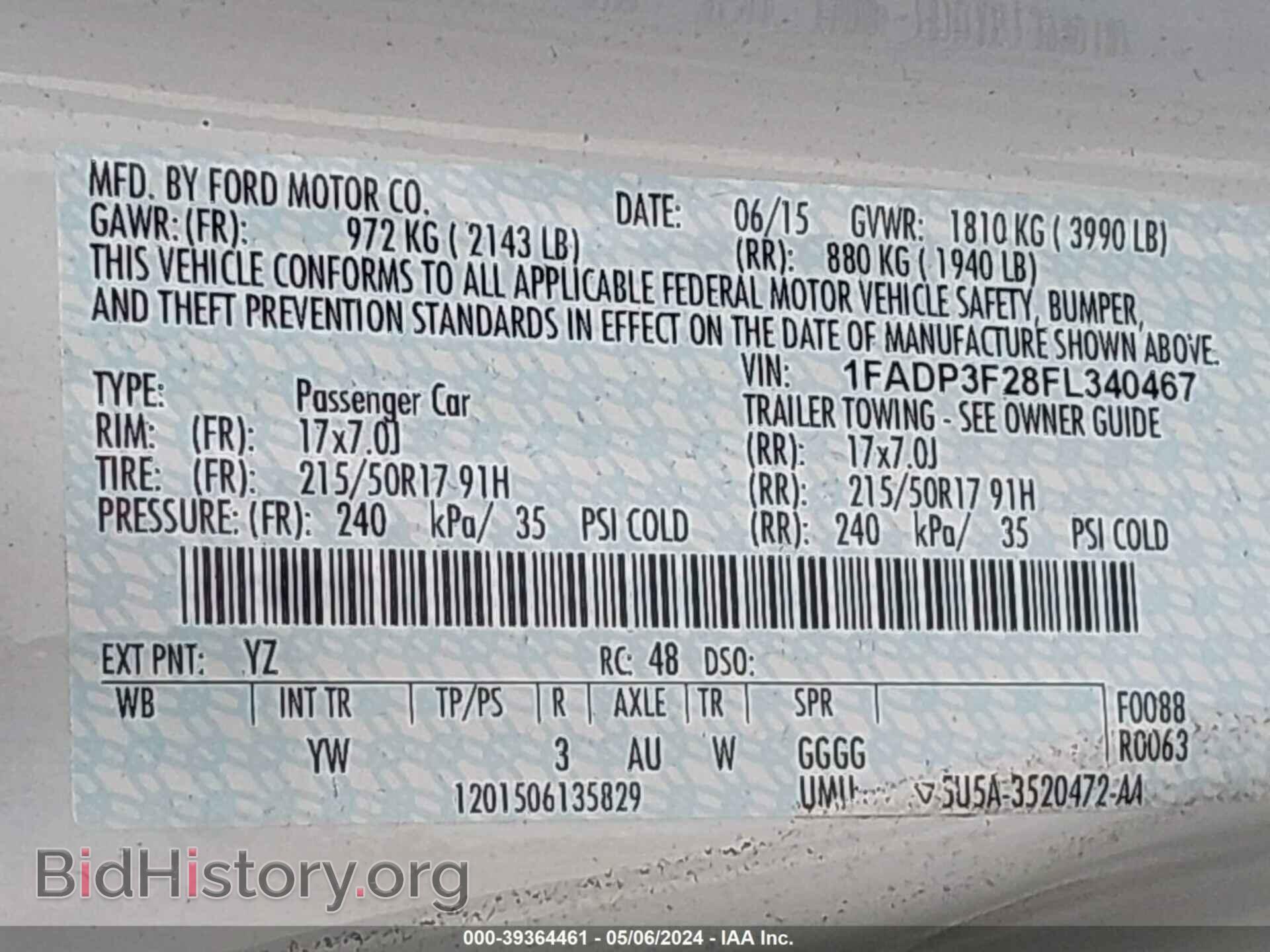 2015 FORD FOCUS - VIN: 1FADP3F28FL340467 - Photo 9