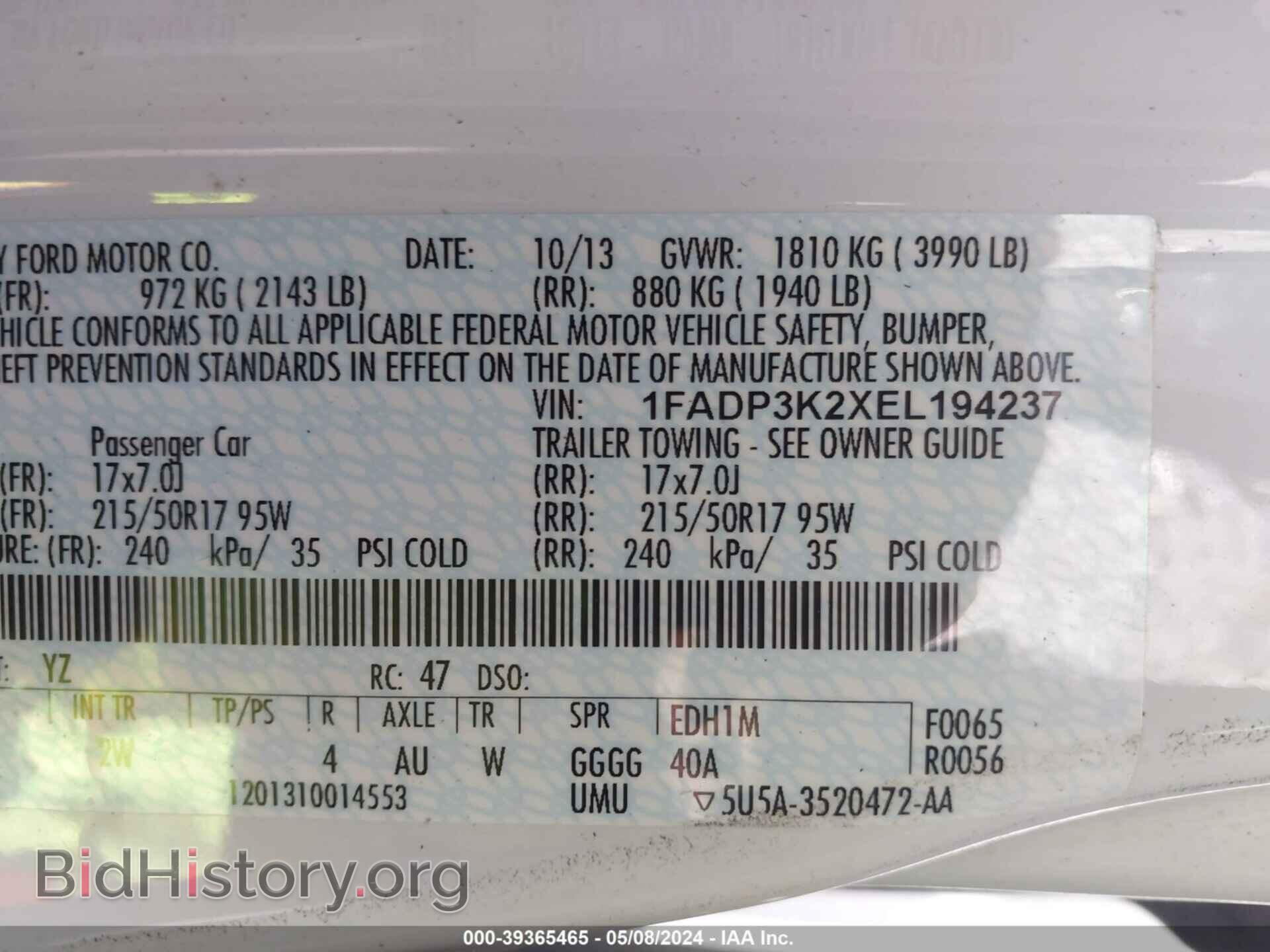 2014 FORD FOCUS - VIN: 1FADP3K2XEL194237 - Photo 9