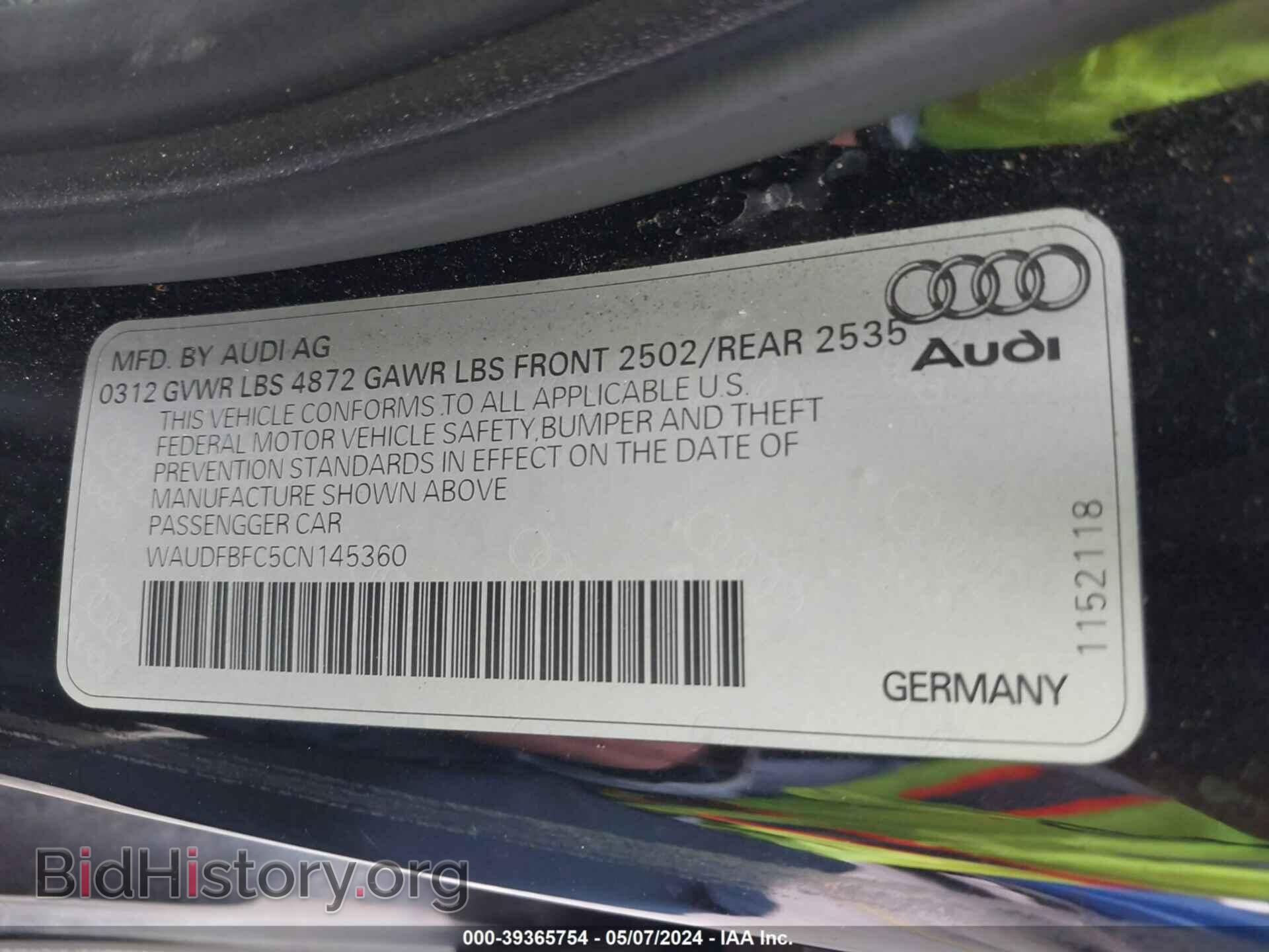 2012 AUDI A6 - VIN: WAUDFBFC5CN145360 - Фото 9