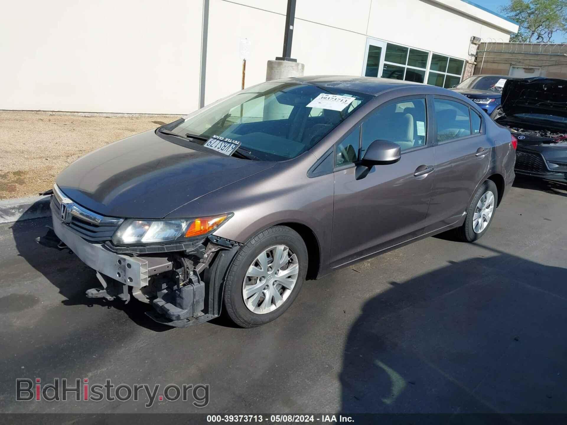 2012 HONDA CIVIC - VIN: 2HGFB2F55CH541016 - Фото 2
