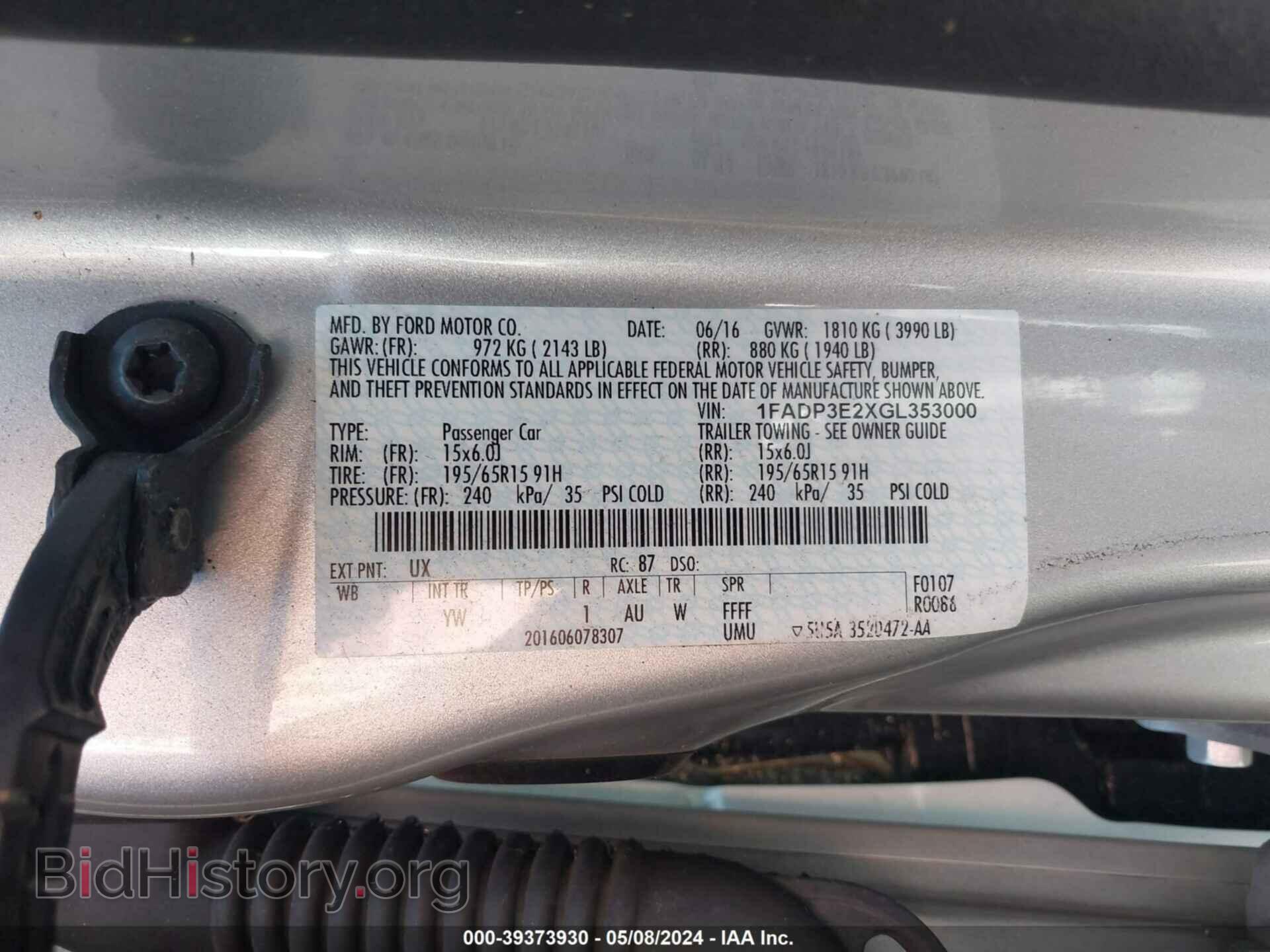 2016 FORD FOCUS - VIN: 1FADP3E2XGL353000 - Photo 9