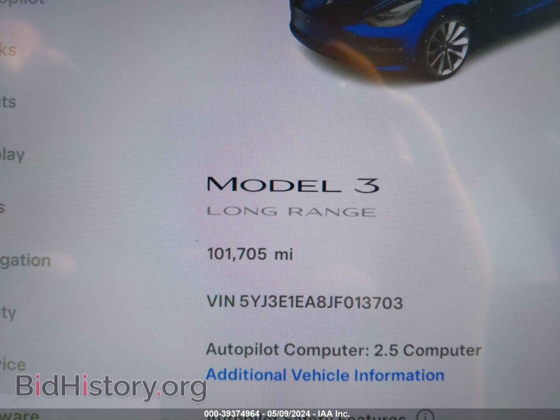 2018 TESLA MODEL 3 - VIN: 5YJ3E1EA8JF013703 - Фото 7