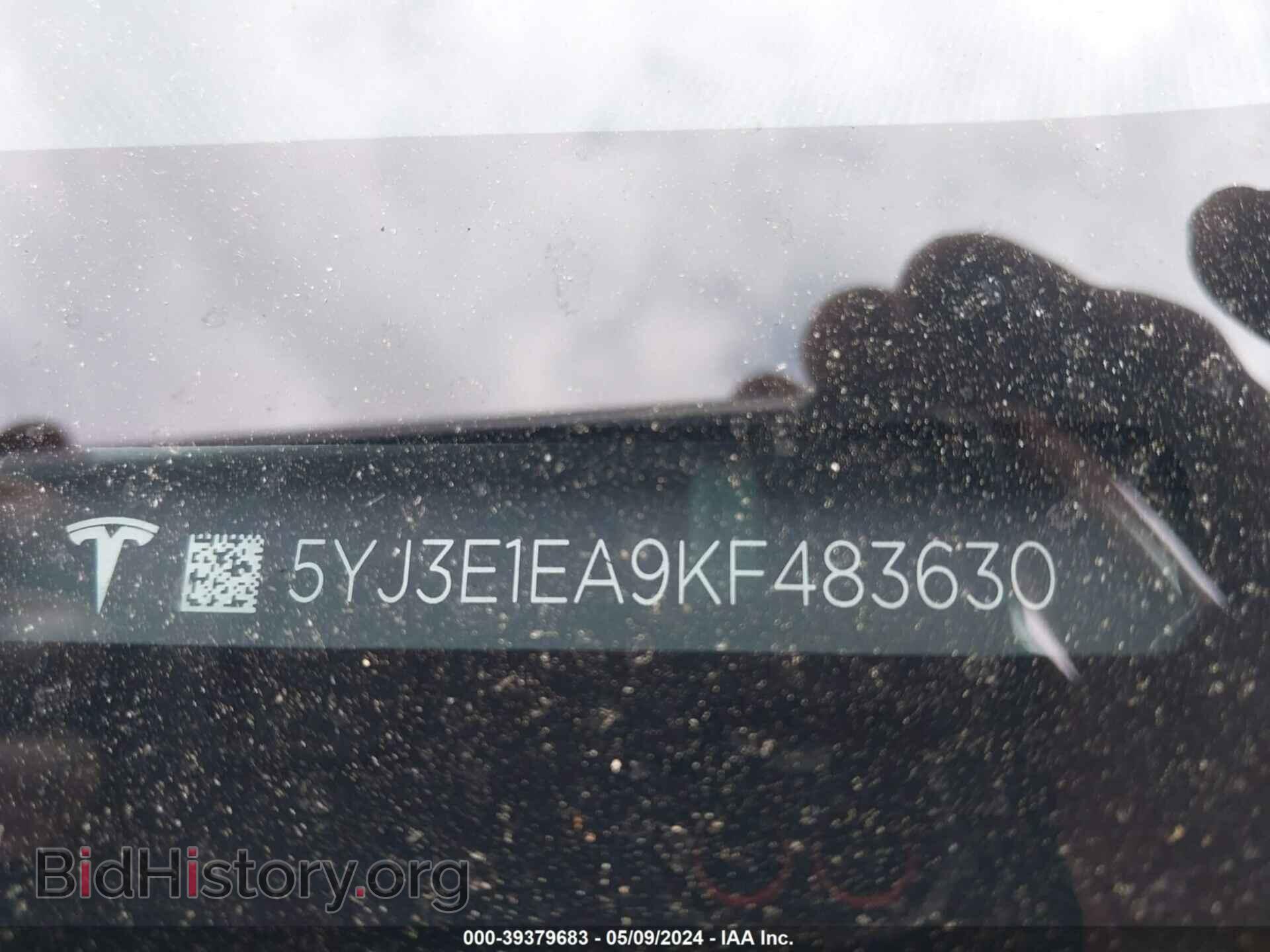 2019 TESLA MODEL 3 - VIN: 5YJ3E1EA9KF483630 - Фото 9