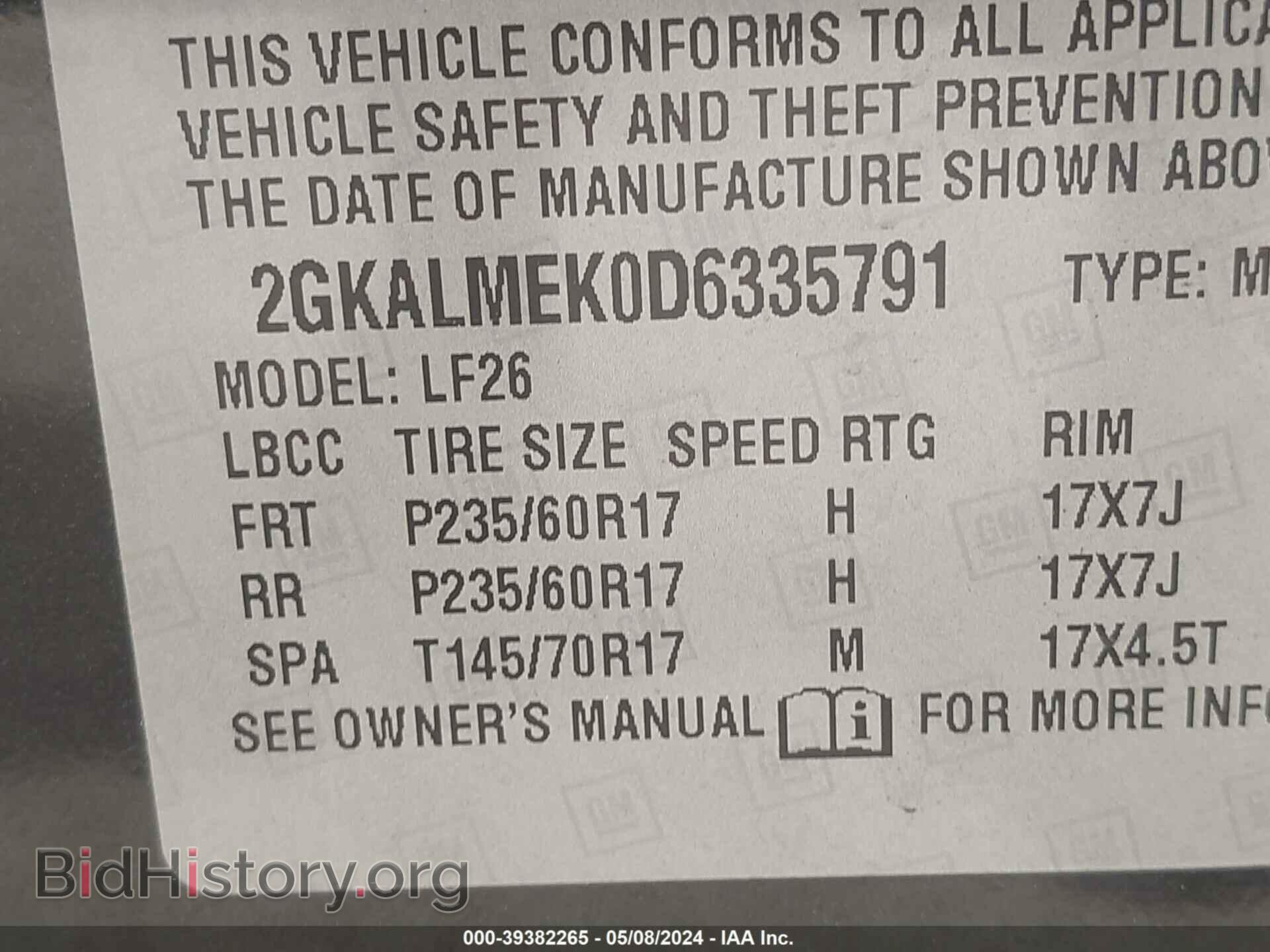 2013 GMC TERRAIN - VIN: 2GKALMEK0D6335791 - Фото 9