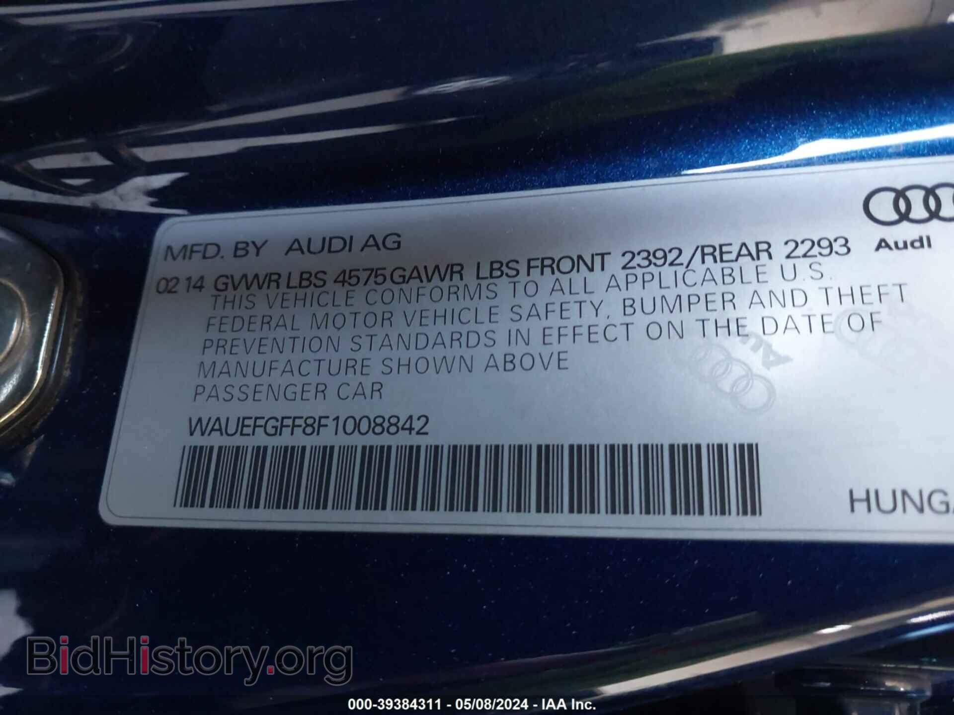 2015 AUDI A3 - VIN: WAUEFGFF8F1008842 - Фото 9