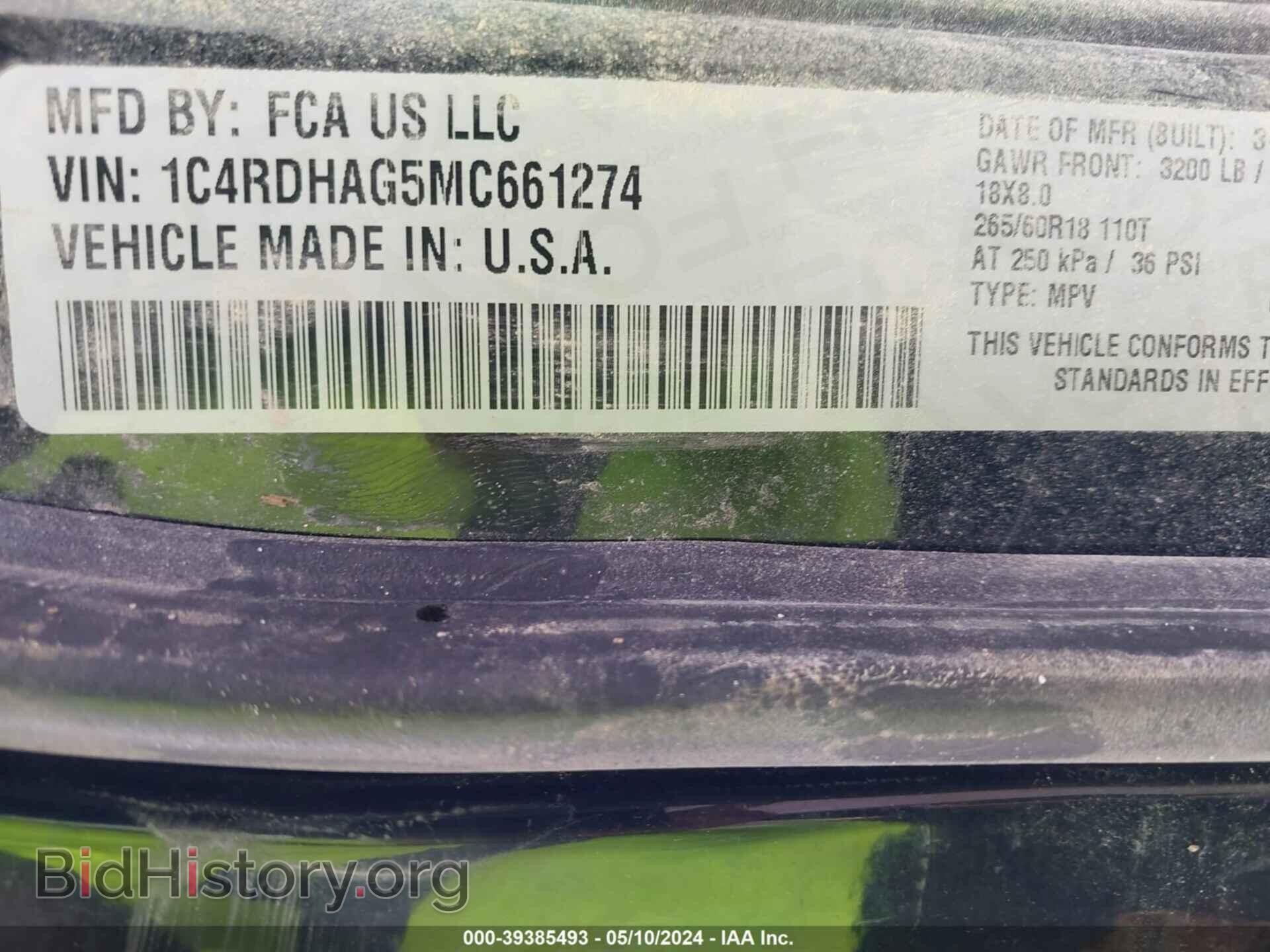 2021 DODGE DURANGO - VIN: 1C4RDHAG5MC661274 - Photo 9