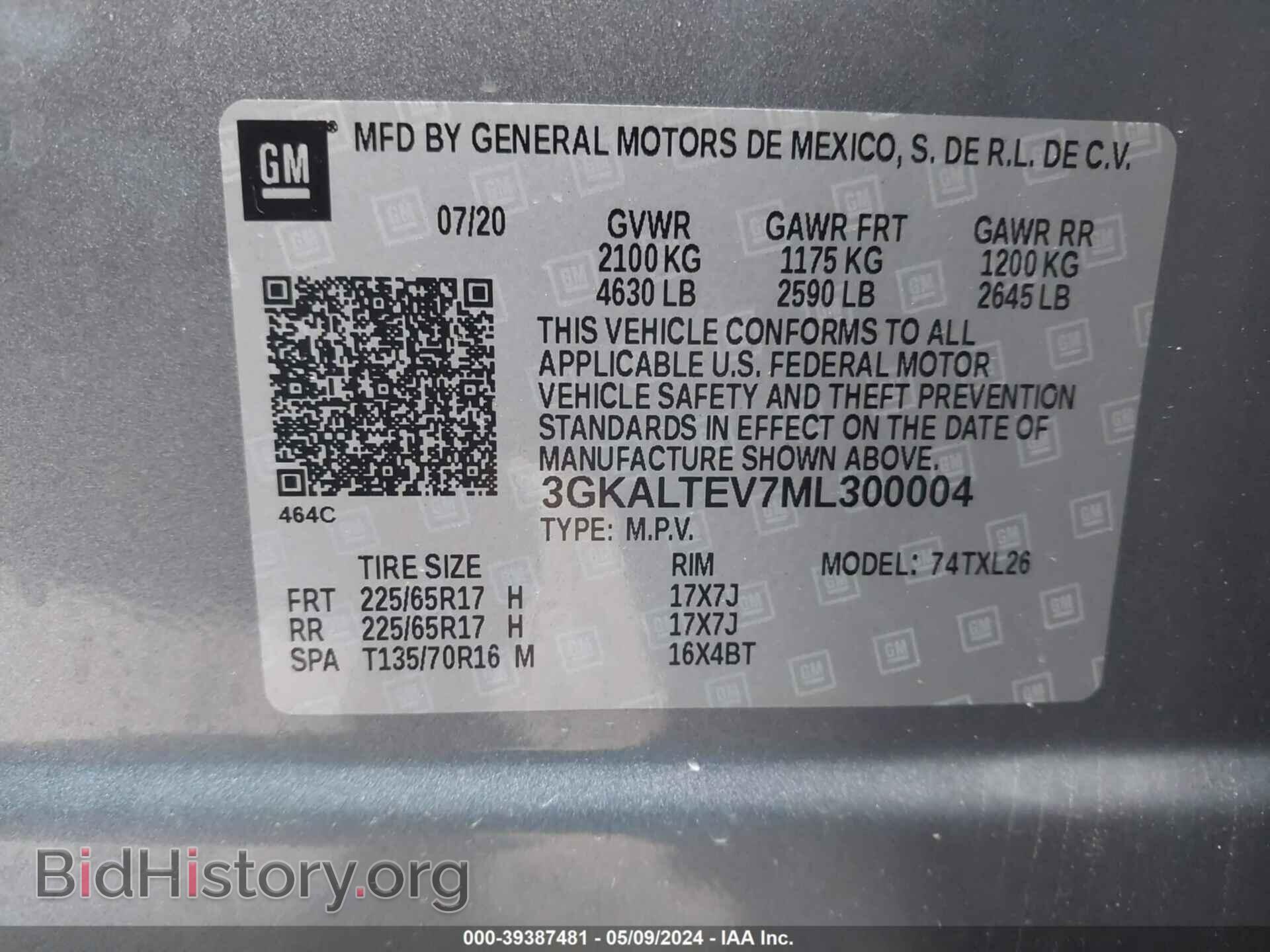 2021 GMC TERRAIN - VIN: 3GKALTEV7ML300004 - Фото 9