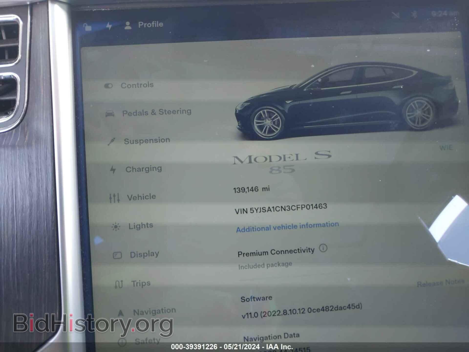 2012 TESLA MODEL S - VIN: 5YJSA1CN3CFP01463 - Photo 7