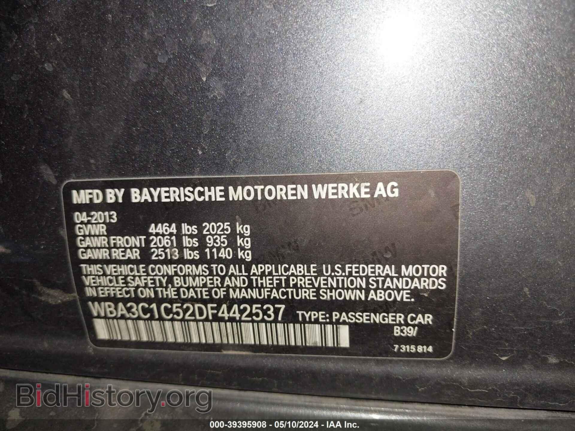 2013 BMW 328I - VIN: WBA3C1C52DF442537 - Фото 9