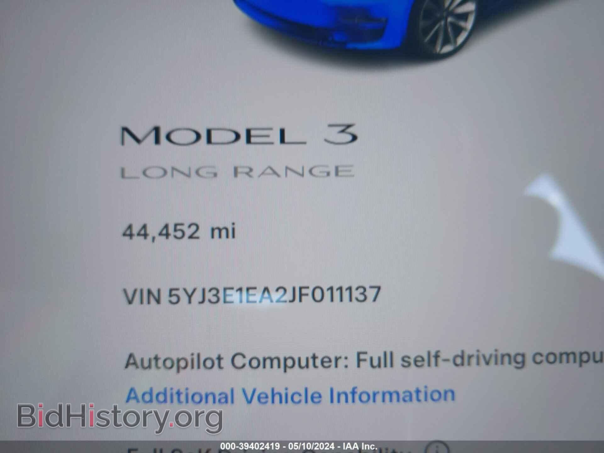 2018 TESLA MODEL 3 - VIN: 5YJ3E1EA2JF011137 - Photo 7