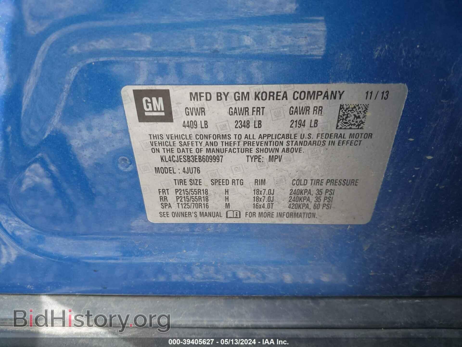 2014 BUICK ENCORE - VIN: KL4CJESB3EB609997 - Photo 9