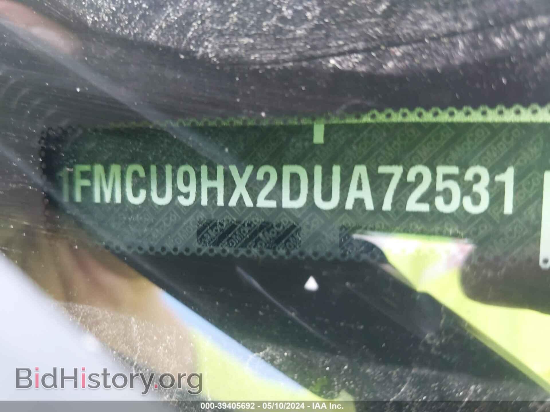 2013 FORD ESCAPE - VIN: 1FMCU9HX2DUA72531 - Фото 9