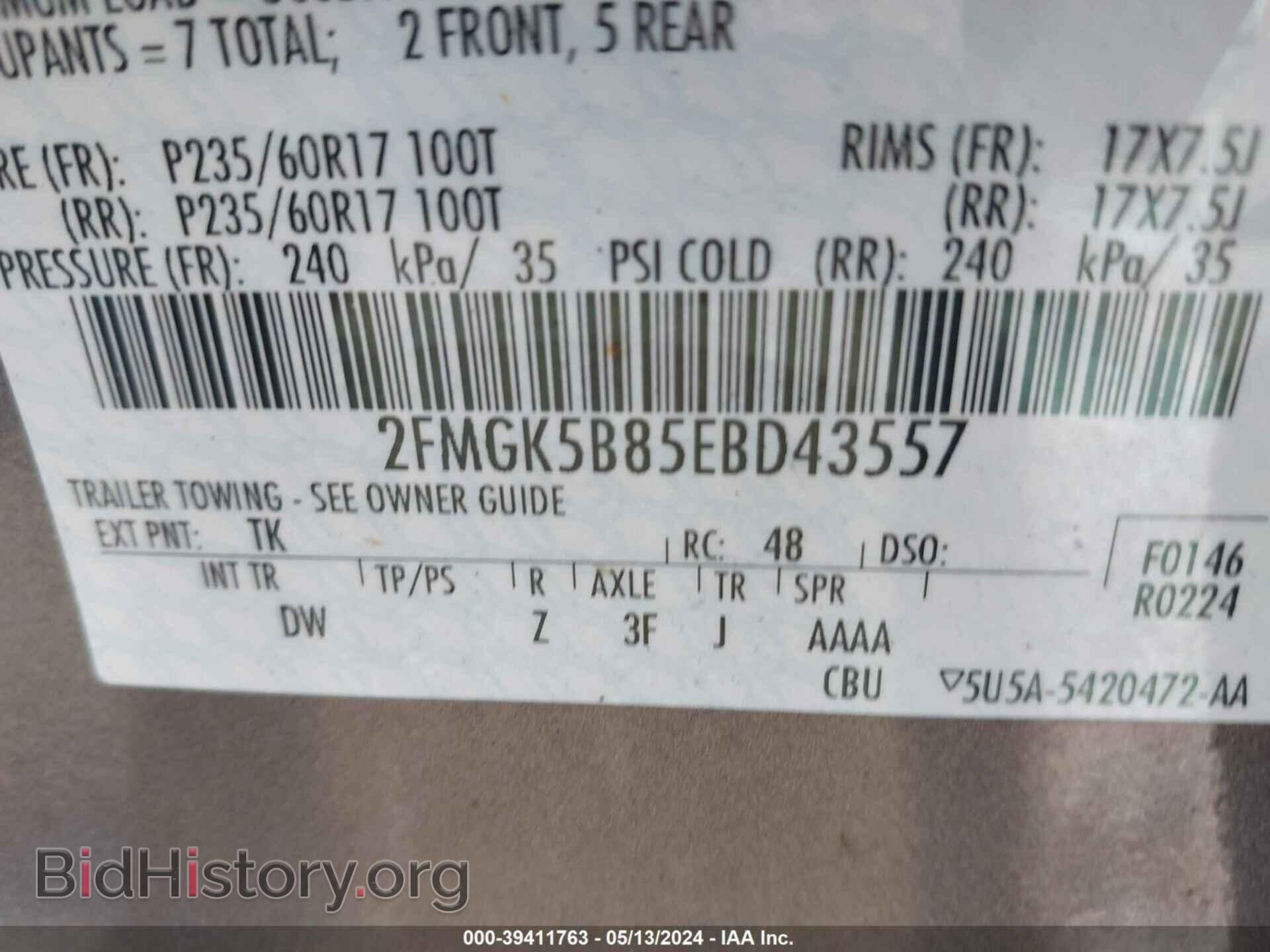 2014 FORD FLEX - VIN: 2FMGK5B85EBD43557 - Photo 9