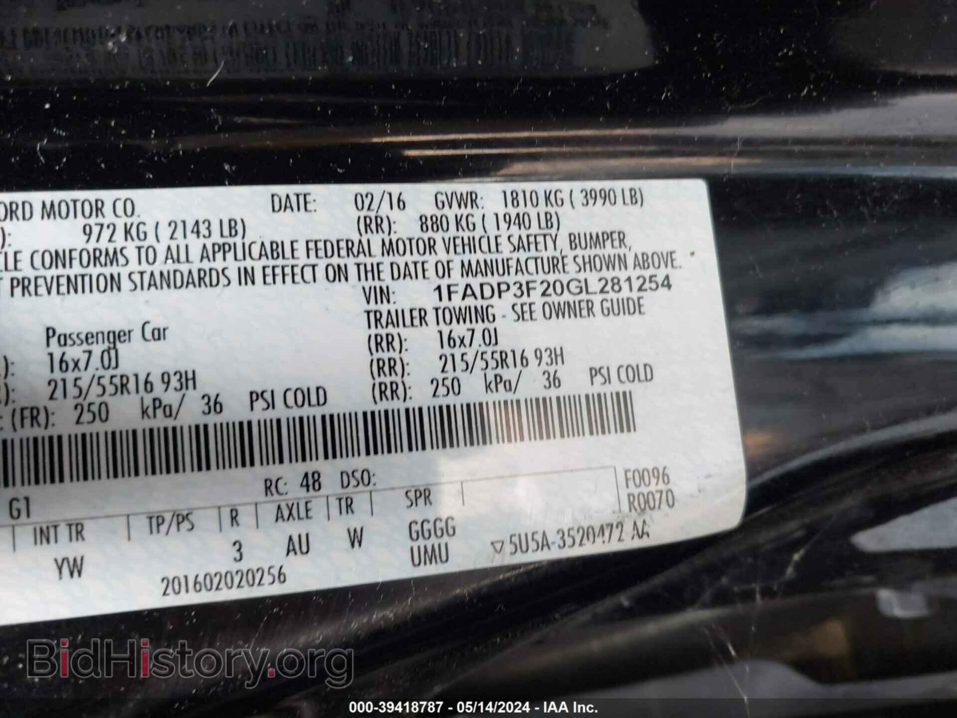 2016 FORD FOCUS - VIN: 1FADP3F20GL281254 - Photo 9