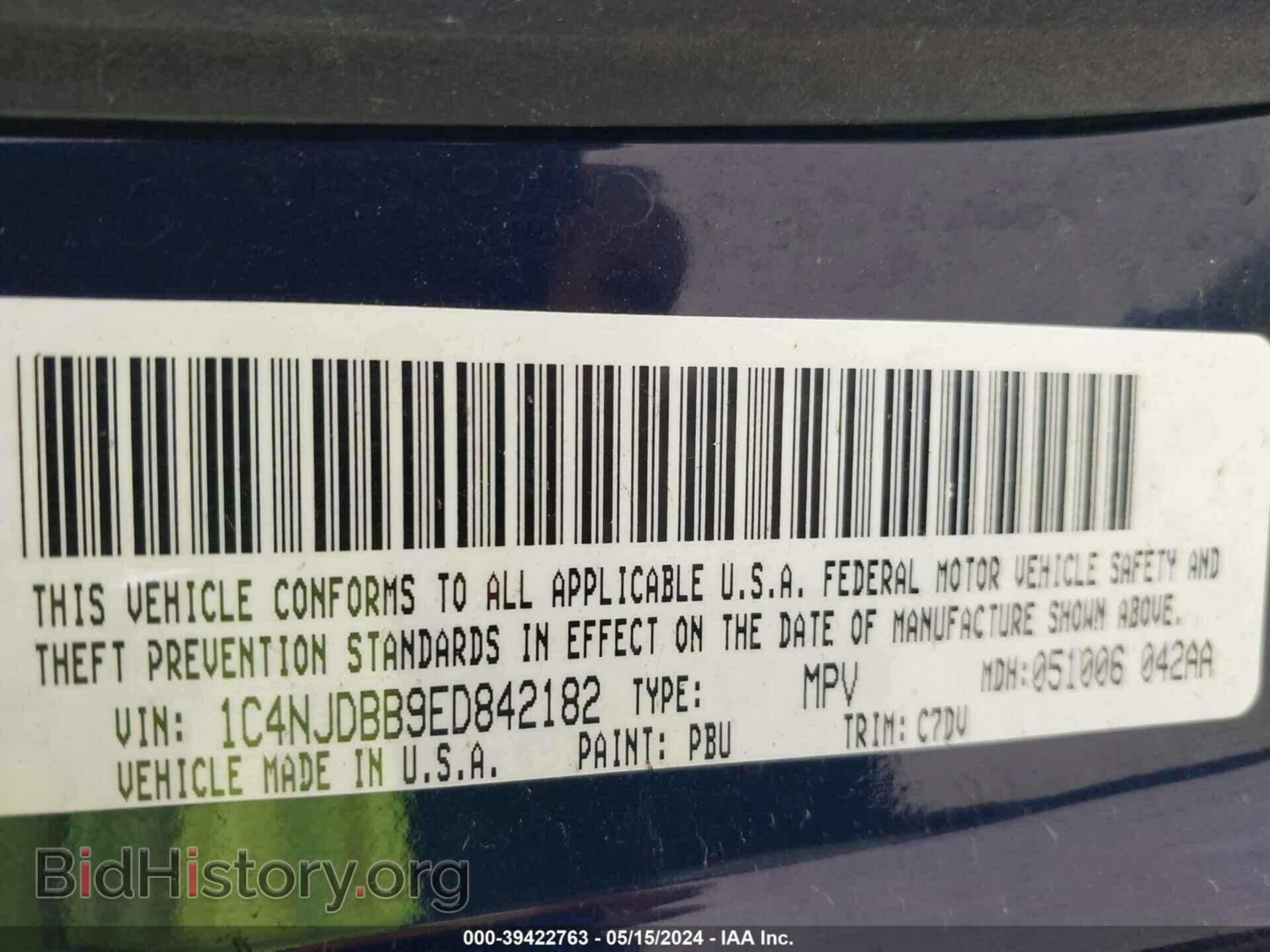 2014 JEEP COMPASS - VIN: 1C4NJDBB9ED842182 - Photo 9