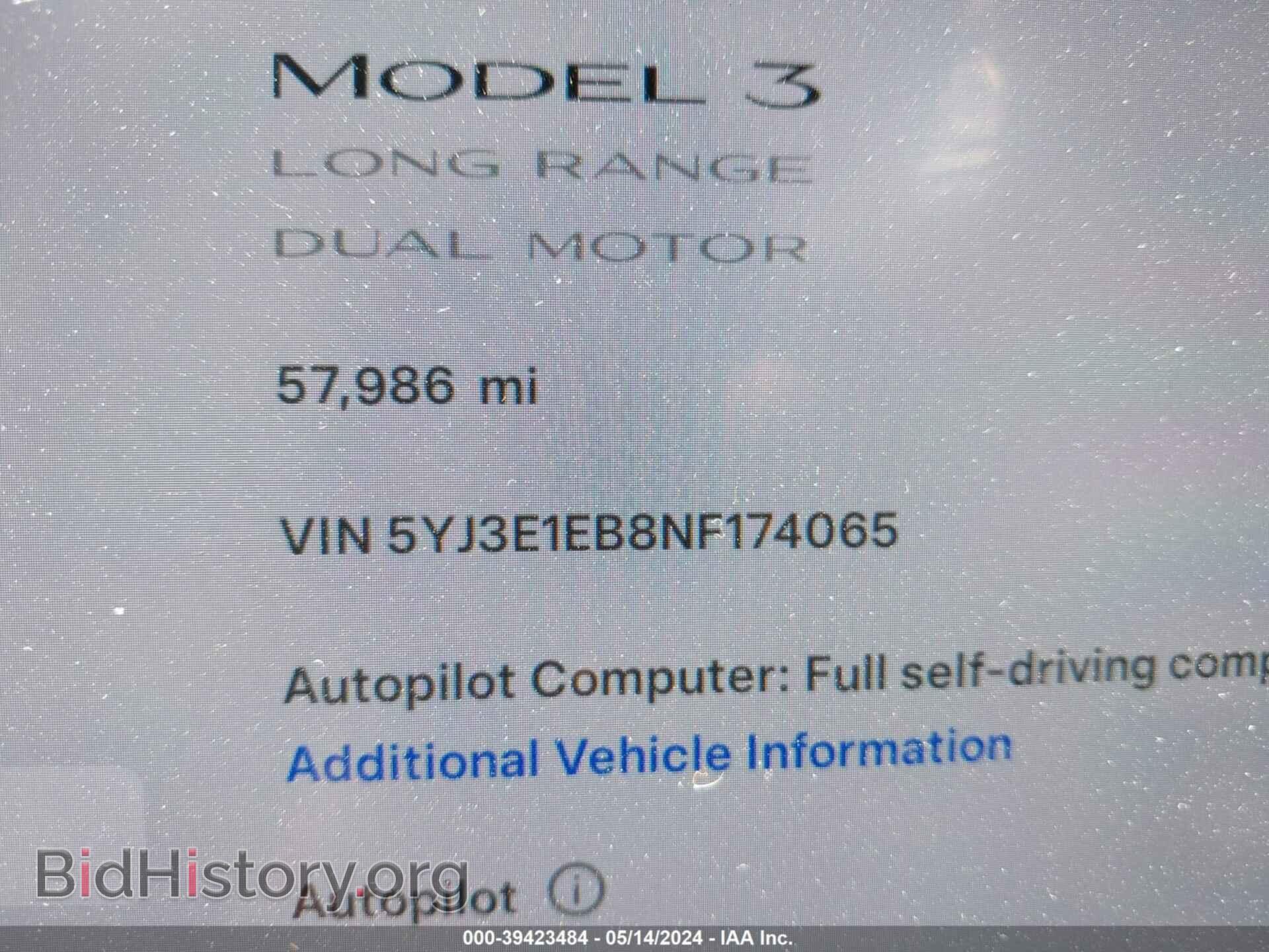2022 TESLA MODEL 3 - VIN: 5YJ3E1EB8NF174065 - Фото 9