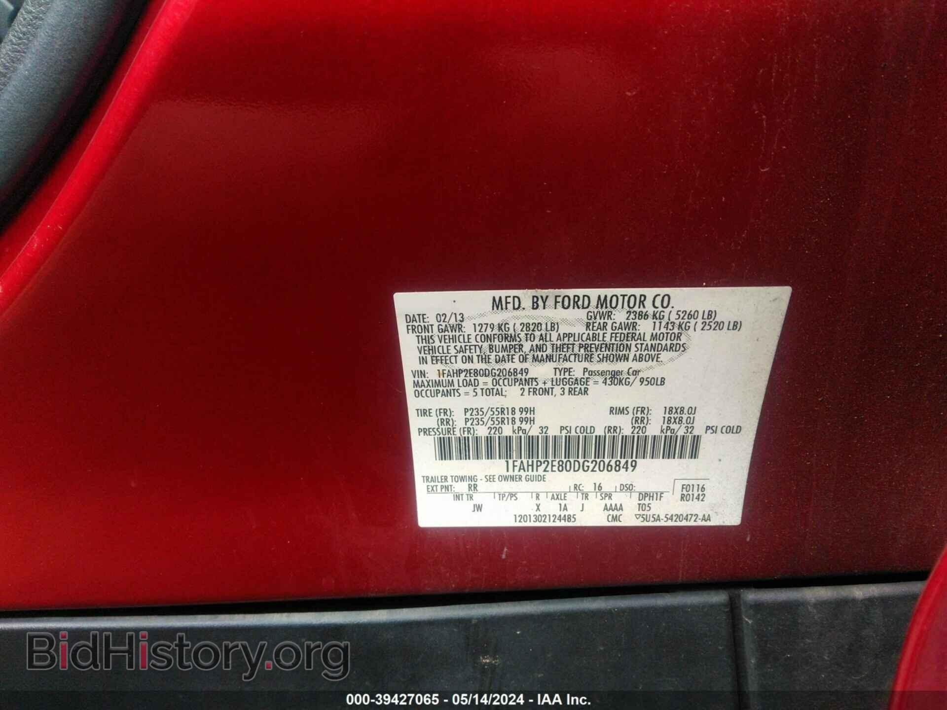 2013 FORD TAURUS - VIN: 1FAHP2E80DG206849 - Photo 9