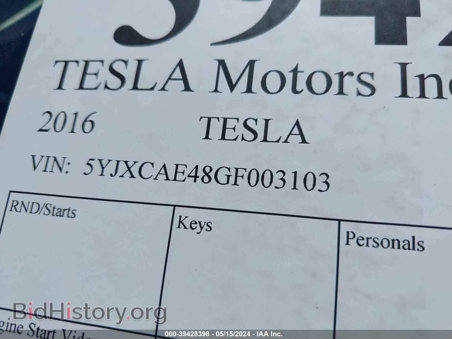 2016 TESLA MODEL X - VIN: 5YJXCAE48GF003103 - Фото 8