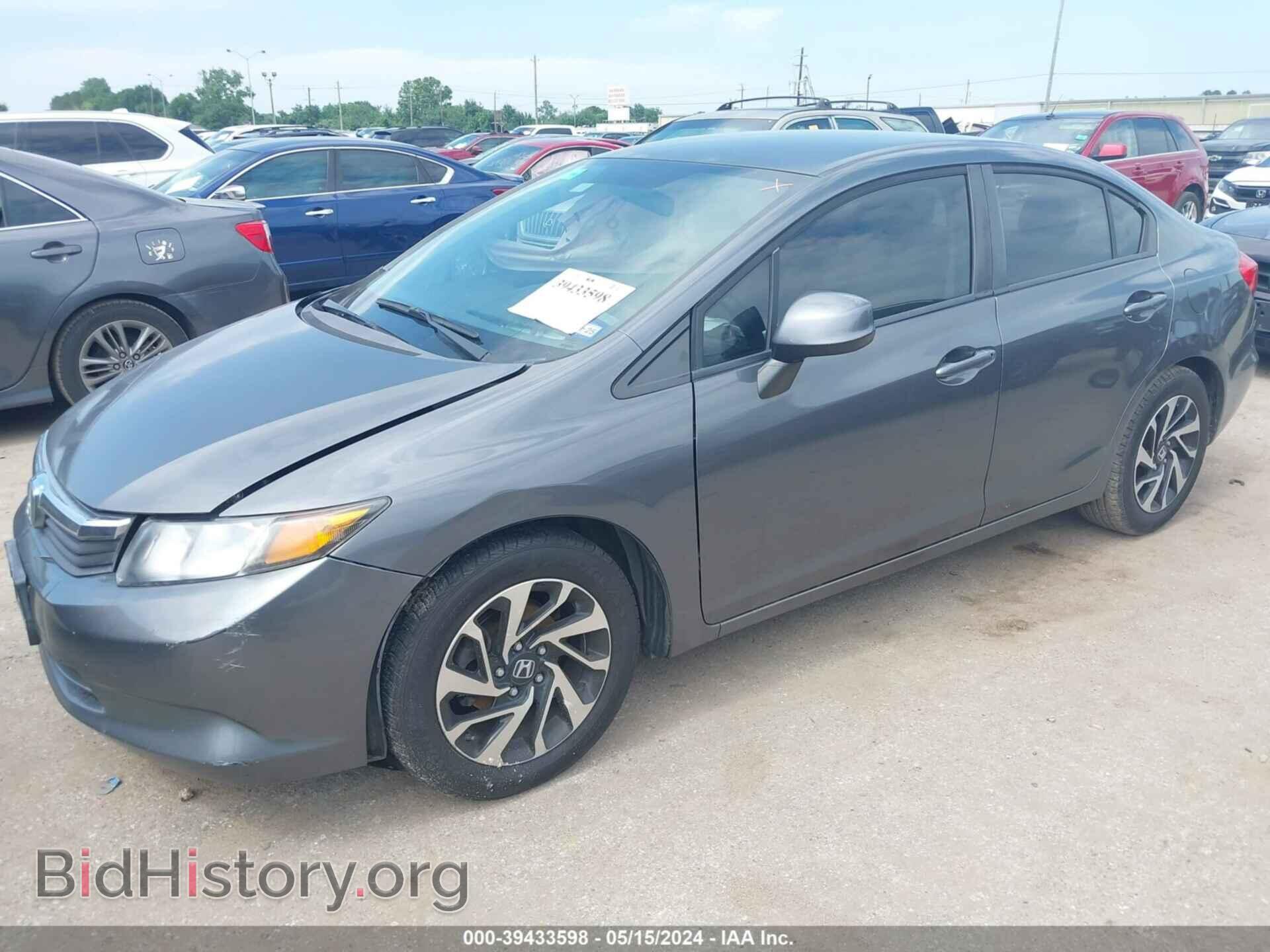 2012 HONDA CIVIC - VIN: 2HGFB2F52CH324989 - Фото 2