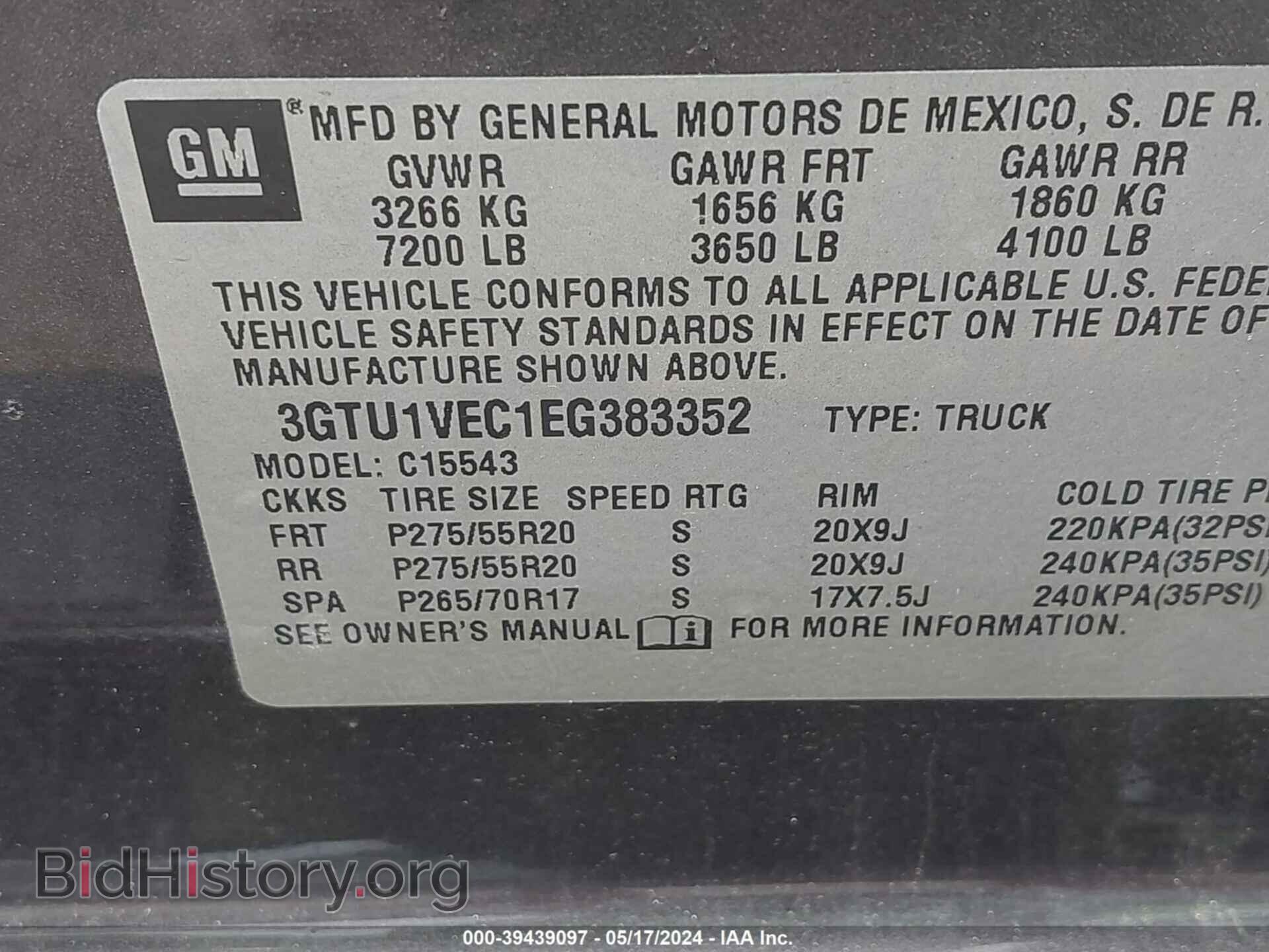 2014 GMC SIERRA 1500 - VIN: 3GTU1VEC1EG383352 - Photo 9
