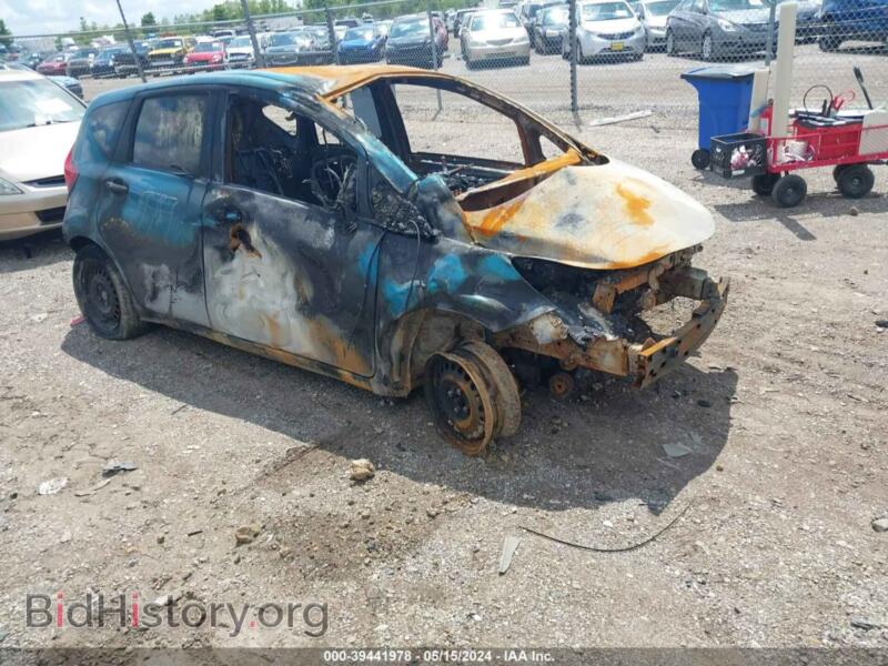 2015 Nissan VERSA NOTE SV (VIN 3N1CE2CPXFL358515) — photo 1 of 10, IAAI, damage: total burn