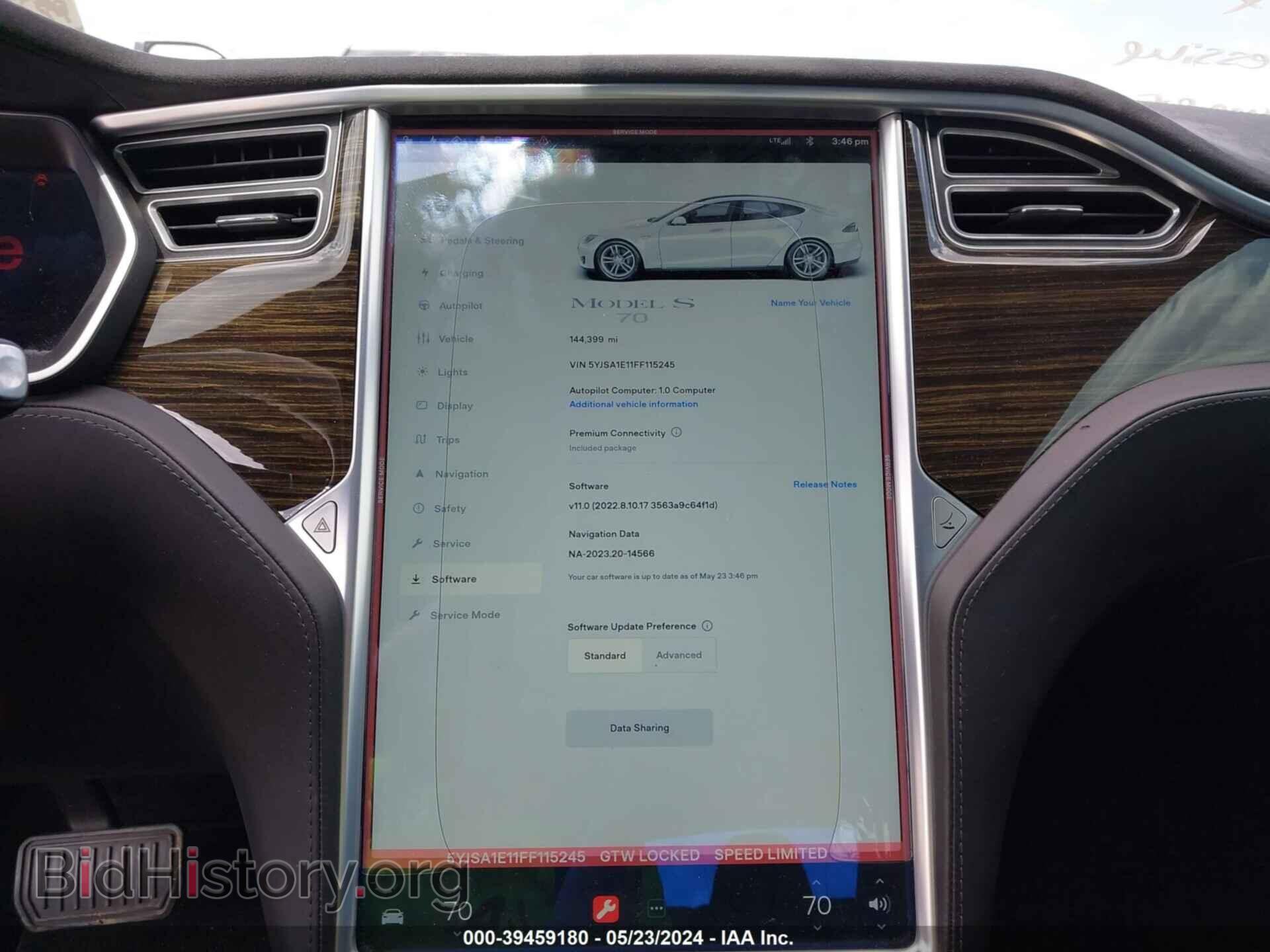 2015 TESLA MODEL S - VIN: 5YJSA1E11FF115245 - Photo 14
