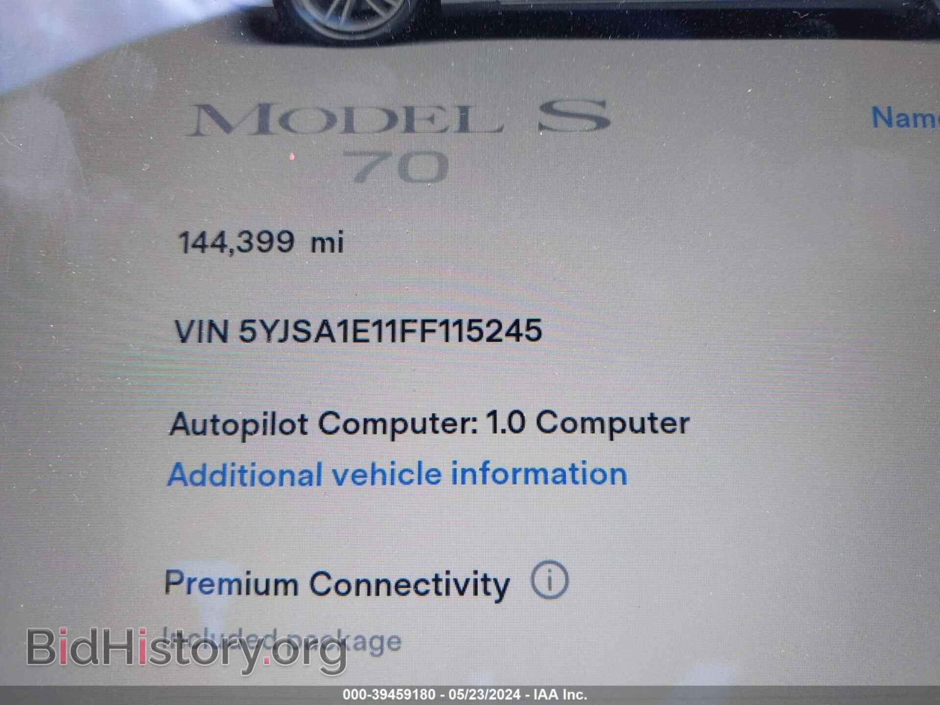 2015 TESLA MODEL S - VIN: 5YJSA1E11FF115245 - Photo 7
