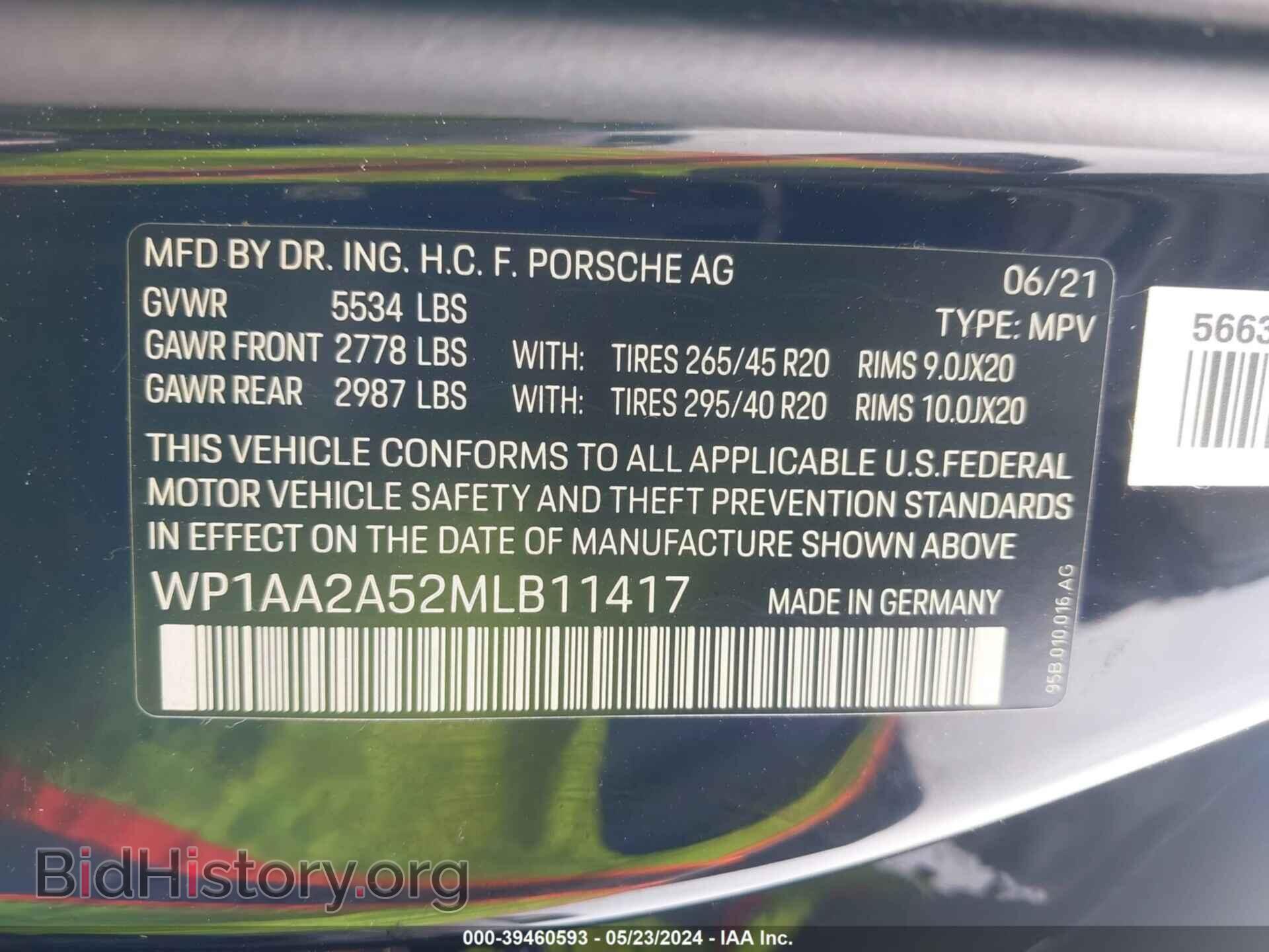 2021 PORSCHE MACAN - VIN: WP1AA2A52MLB11417 - Photo 9