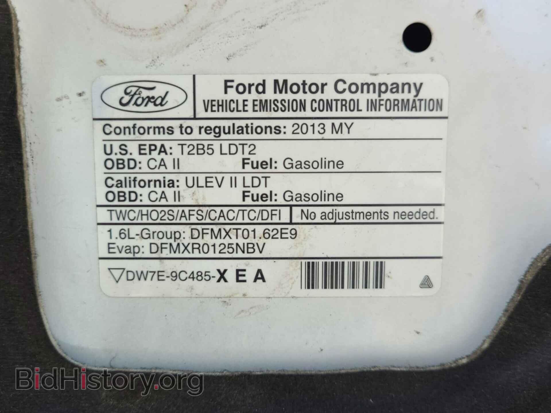 2013 FORD ESCAPE - VIN: 1FMCU0GX1DUD04405 - Фото 2